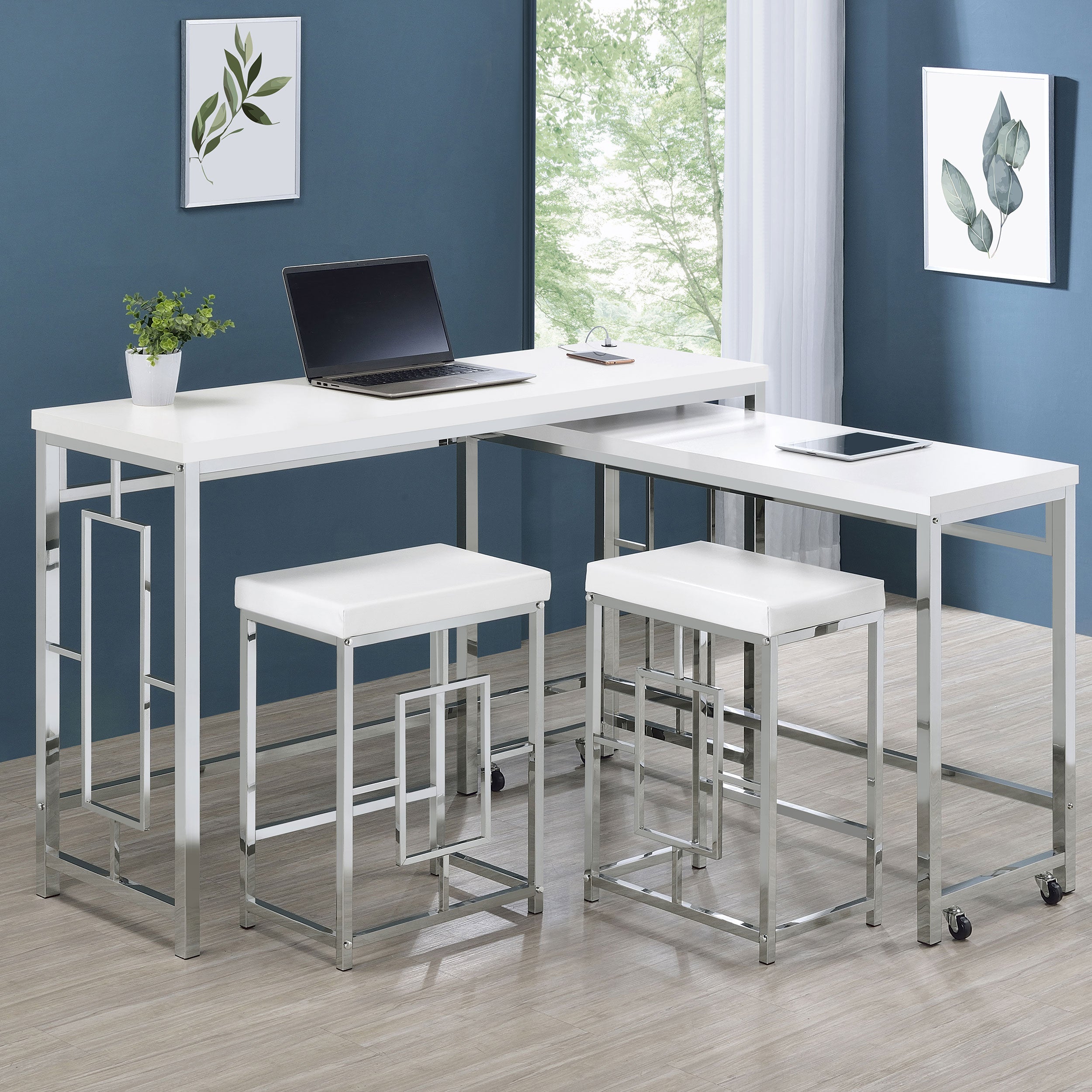 Jackson  Multipurpose Counter Height Table Set White
