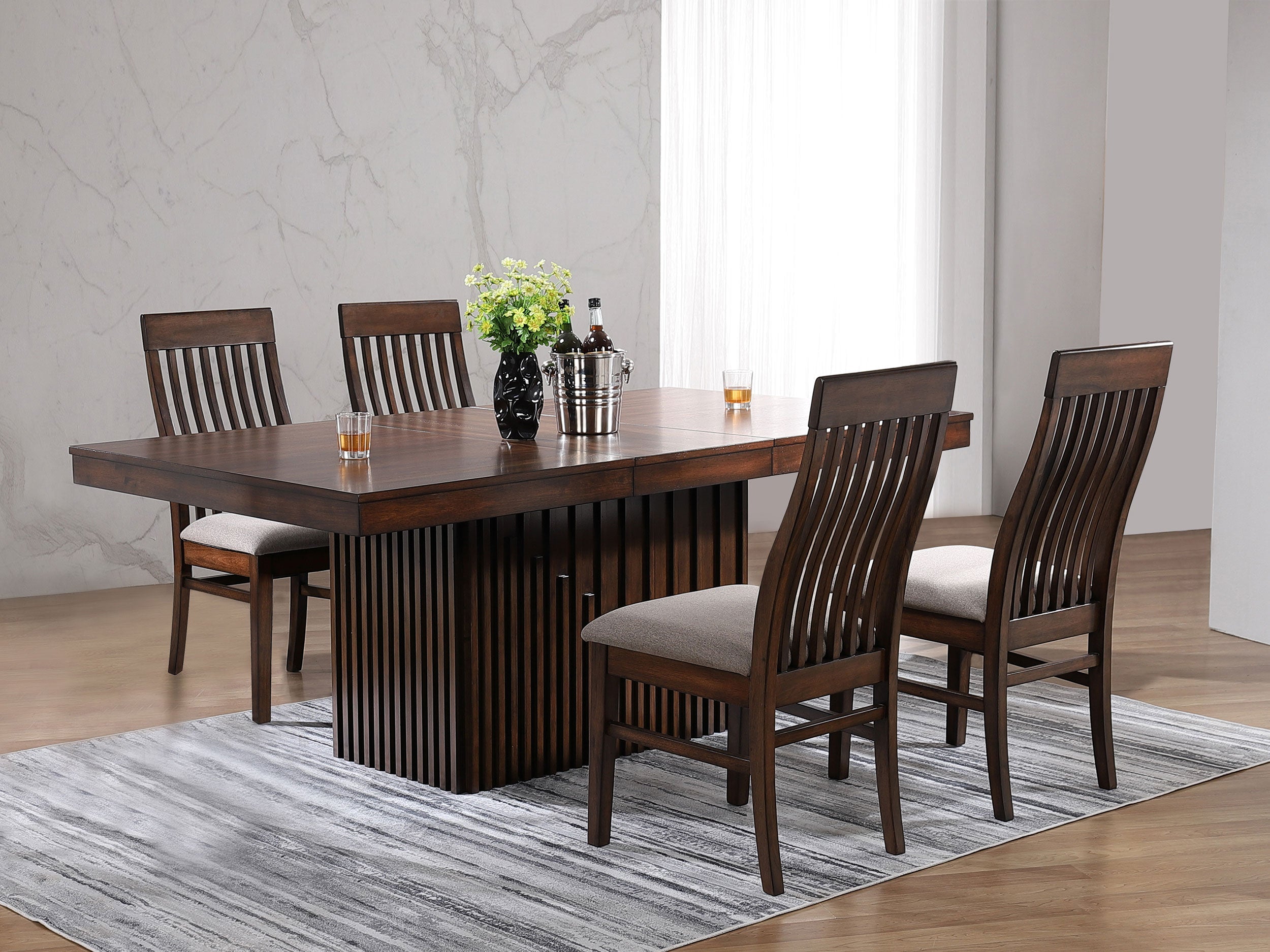 Briarwood  Extension Leaf Dining Table Set Mango Oak