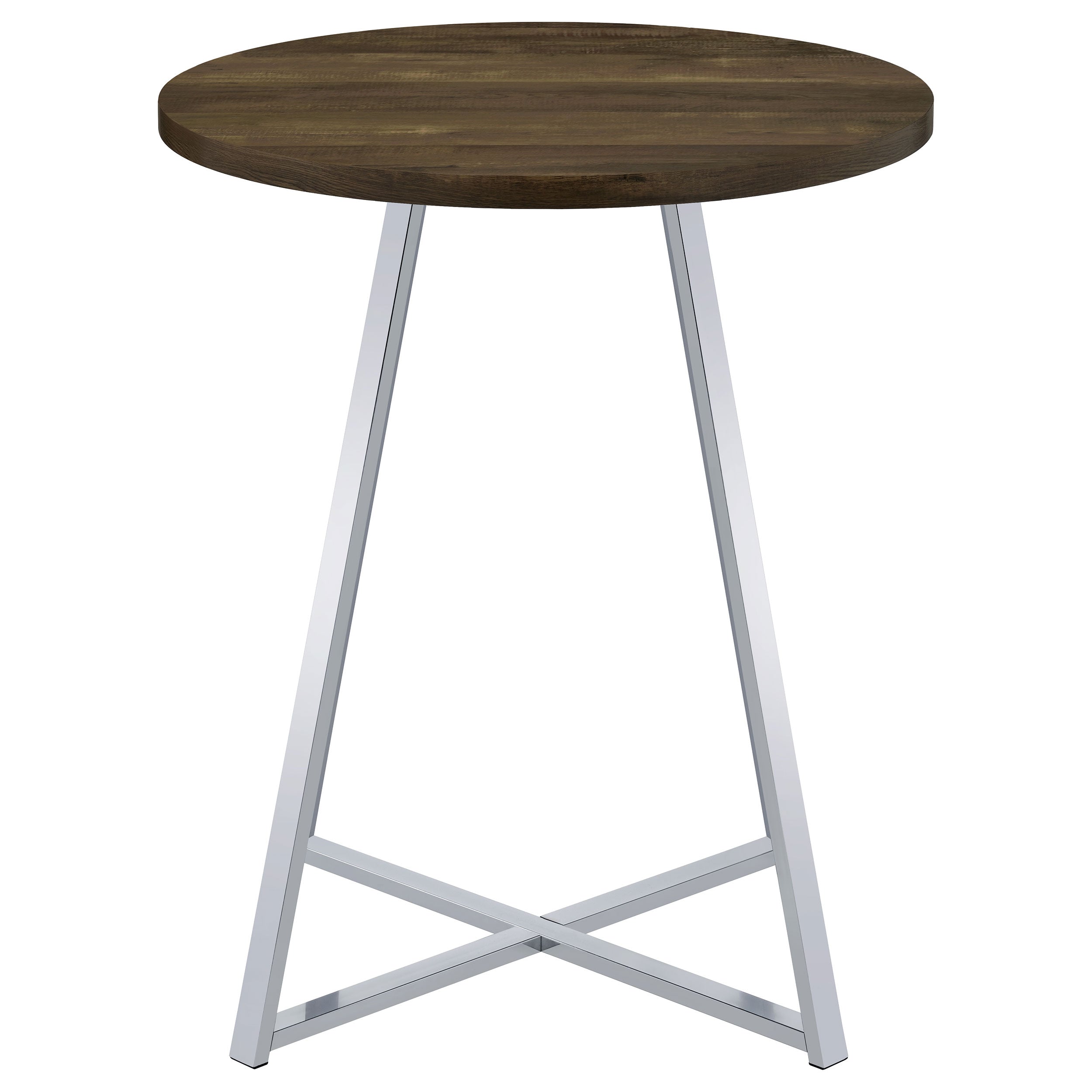 Burkhart Round 35-inch Pub Height Bistro Bar Table Brown Oak