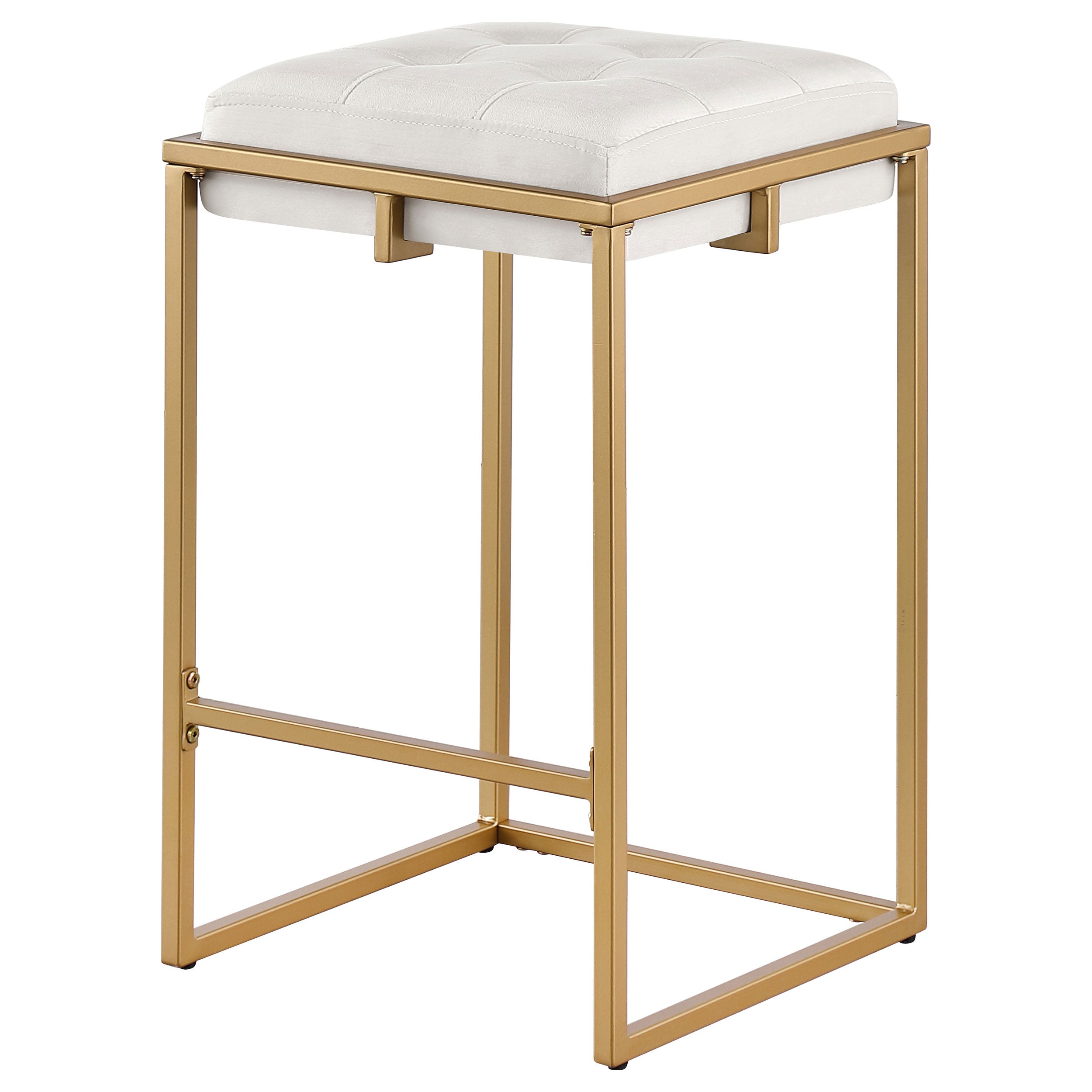 Nadia Upholstered Backless Bar Stool Beige (Set of 2)
