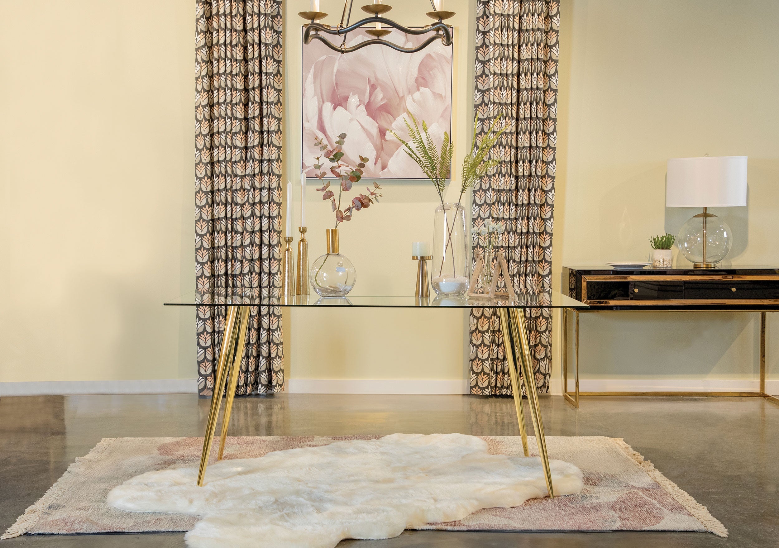 Gilman Rectangular 64-inch Glass Top Dining Table Chrome