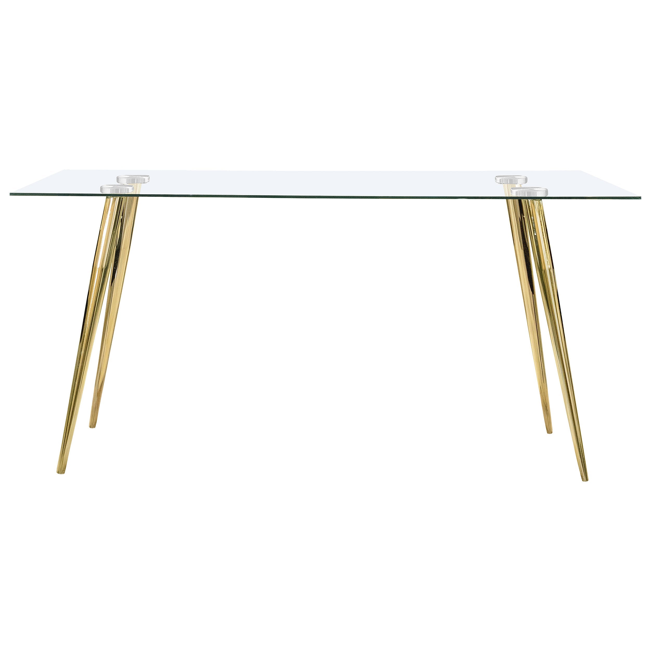 Gilman Rectangular 64-inch Glass Top Dining Table Chrome
