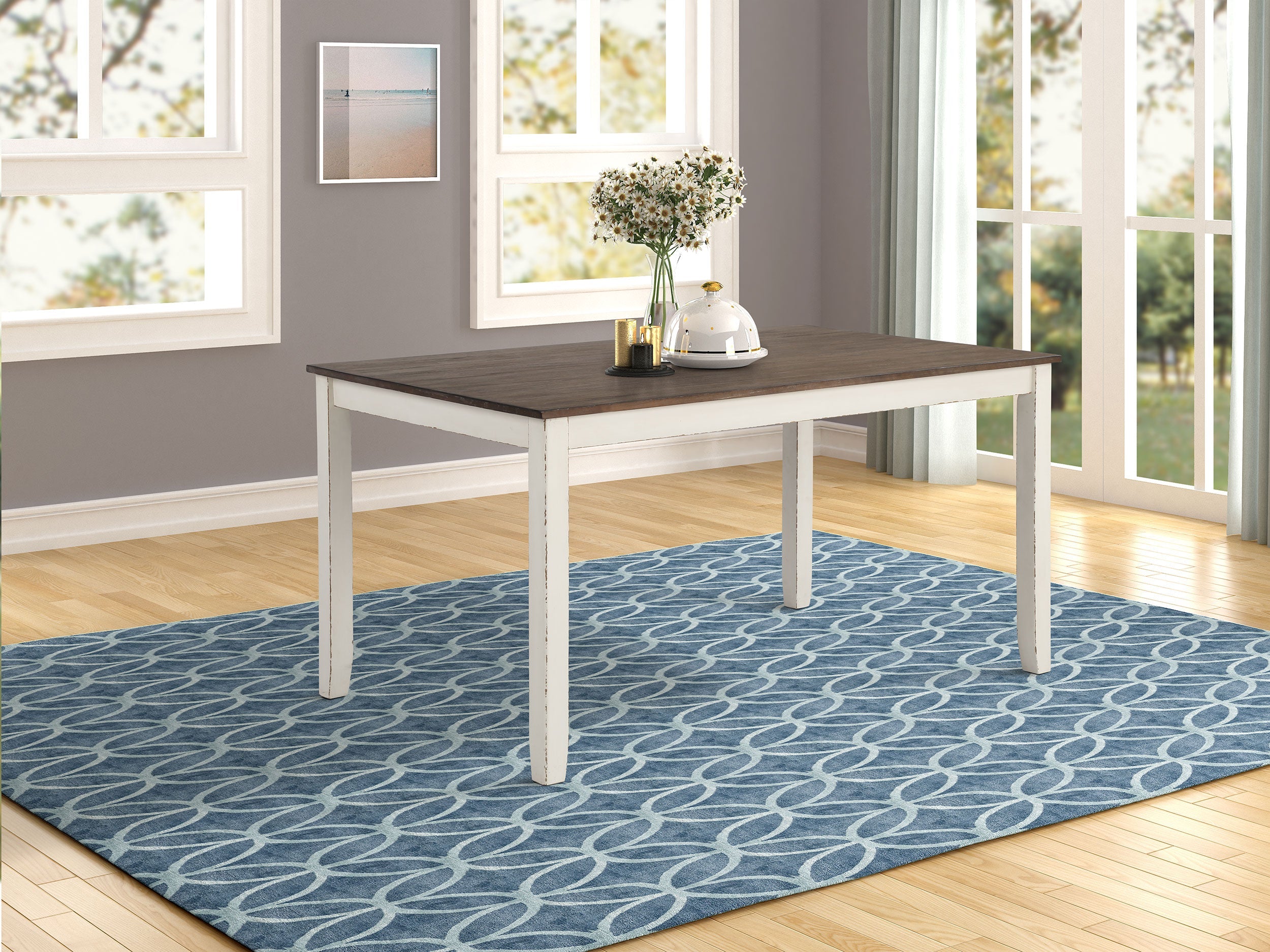 Fortress  Rectangular Dining Set Vintage Vanilla