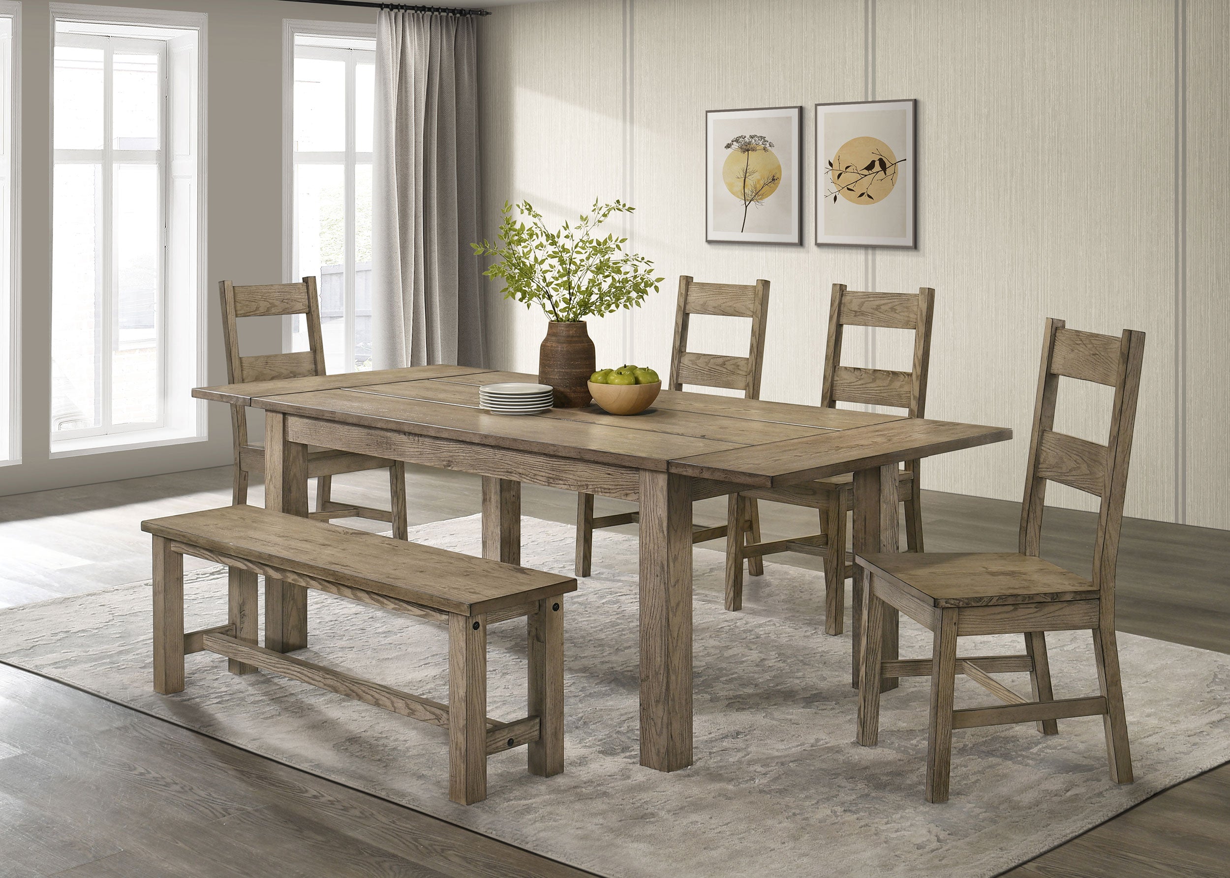 Cardova Extension Table Dining Set Vineyard Oak