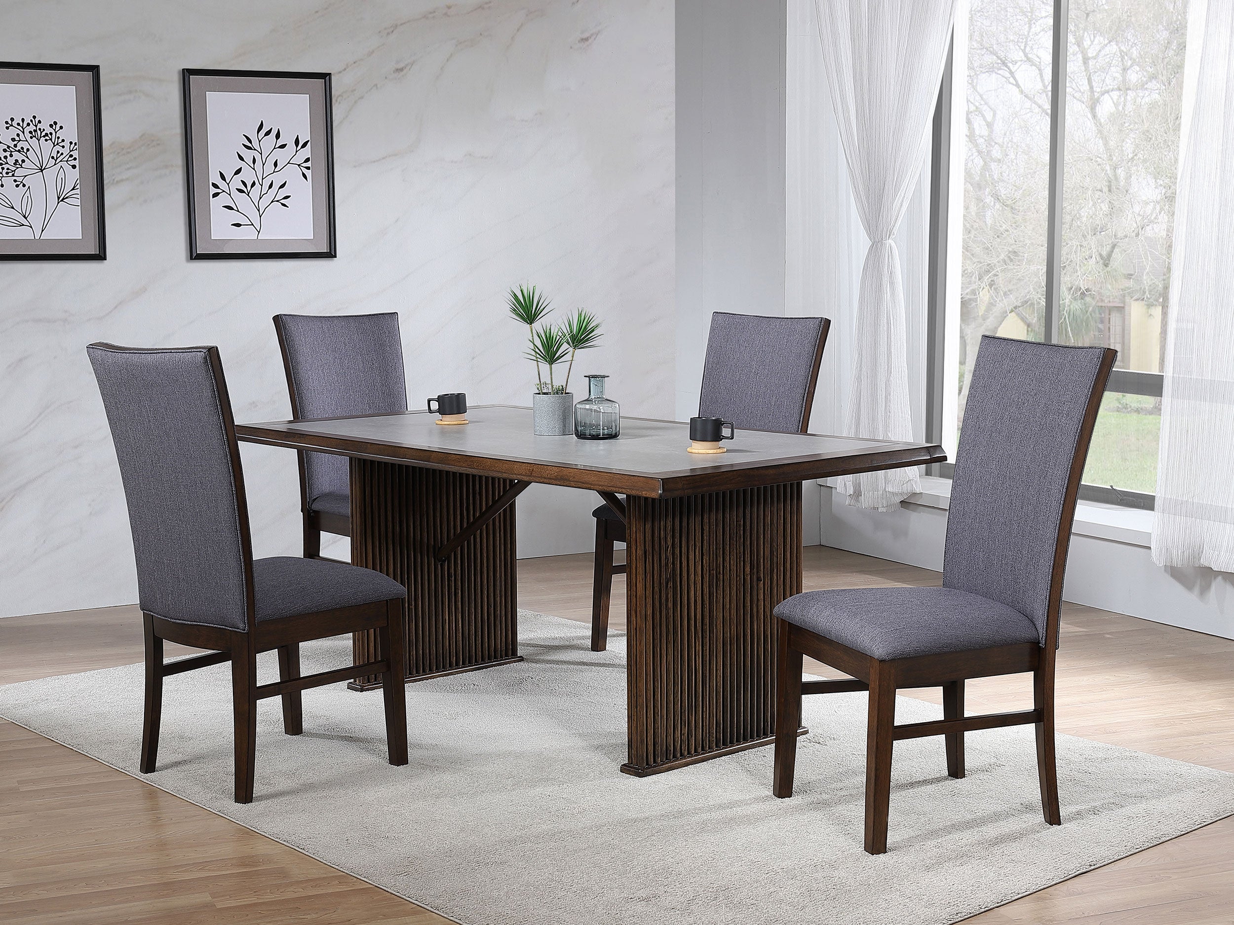 Sherwood  Rectangular Dining Table Set Brown