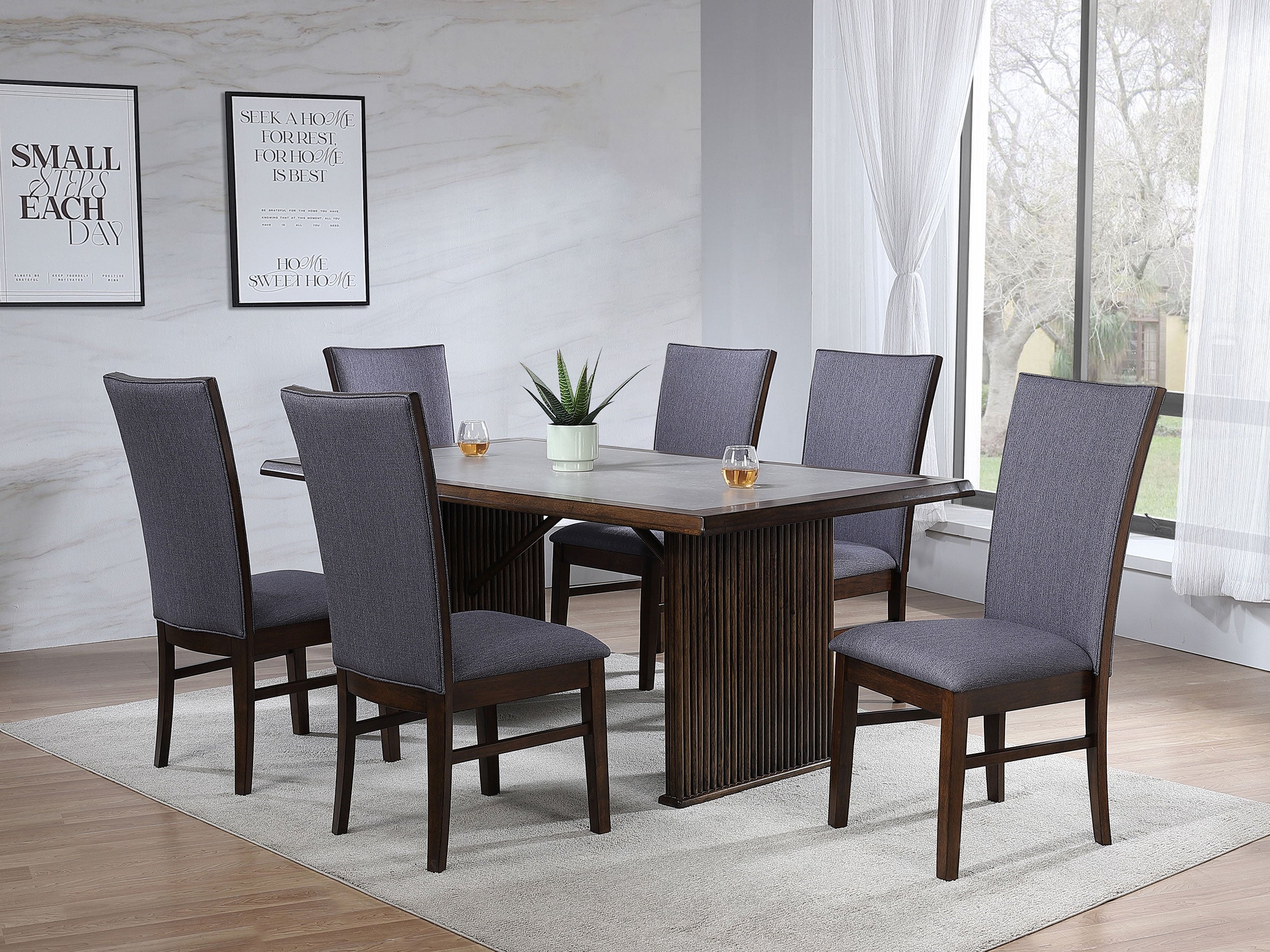 Sherwood  Rectangular Dining Table Set Brown