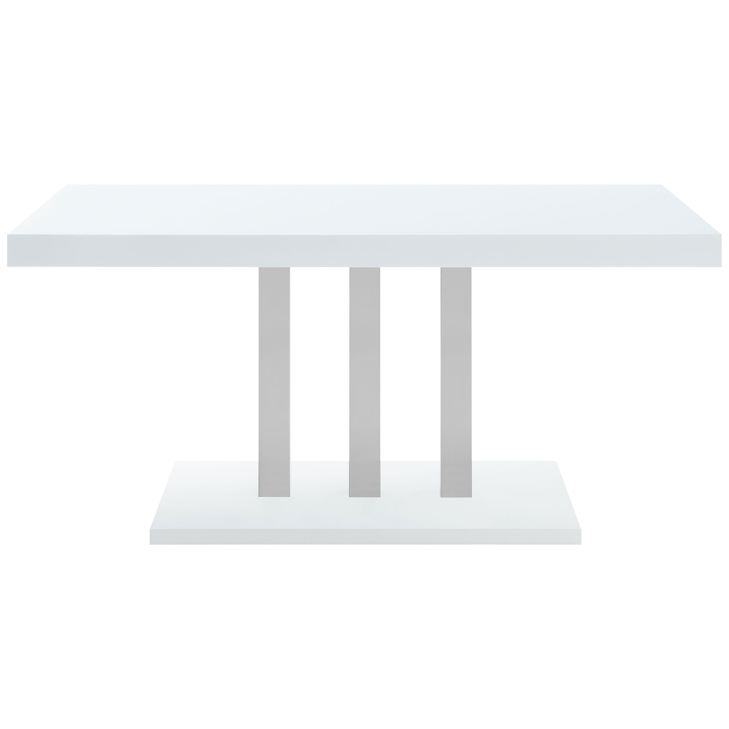 Brooklyn Rectangular 63-inch Dining Table White High Gloss
