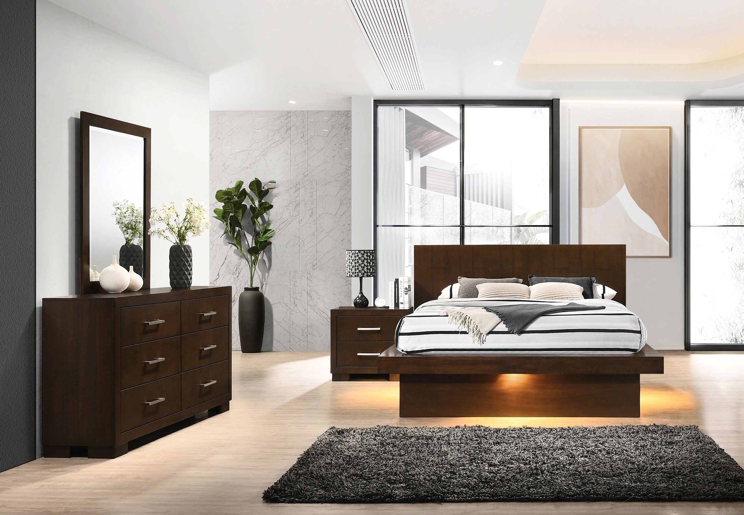 Jessica California King Bedroom Set Cappuccino
