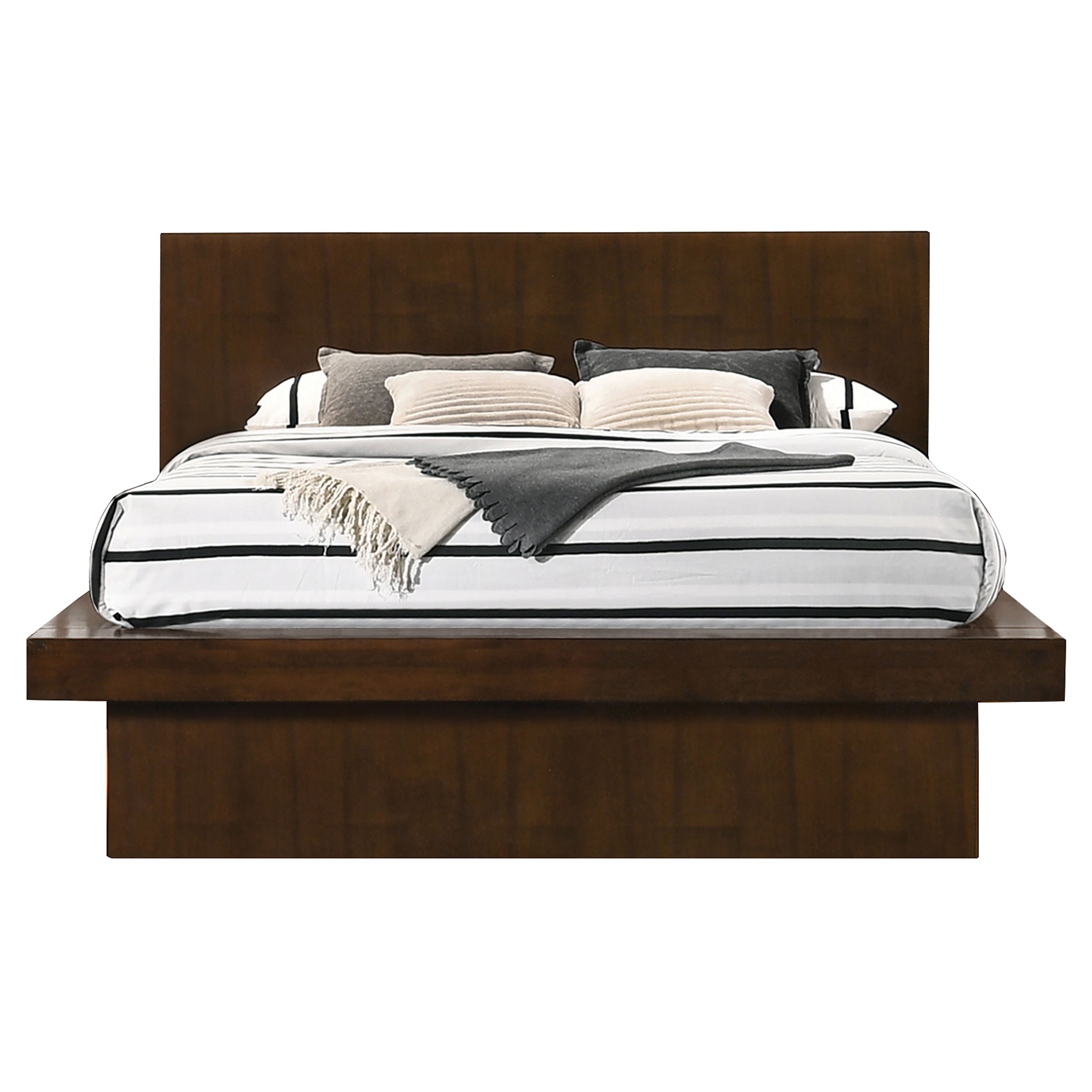 Jessica California King LED Storage Bookcase Bed Cappuccino