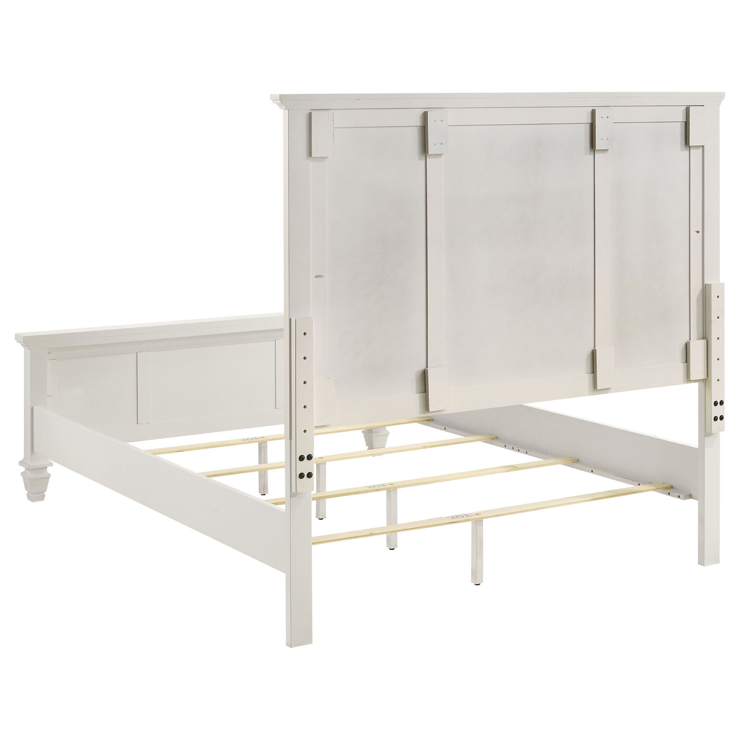Sandy Beach 63-inch California King Panel Bed Cream White
