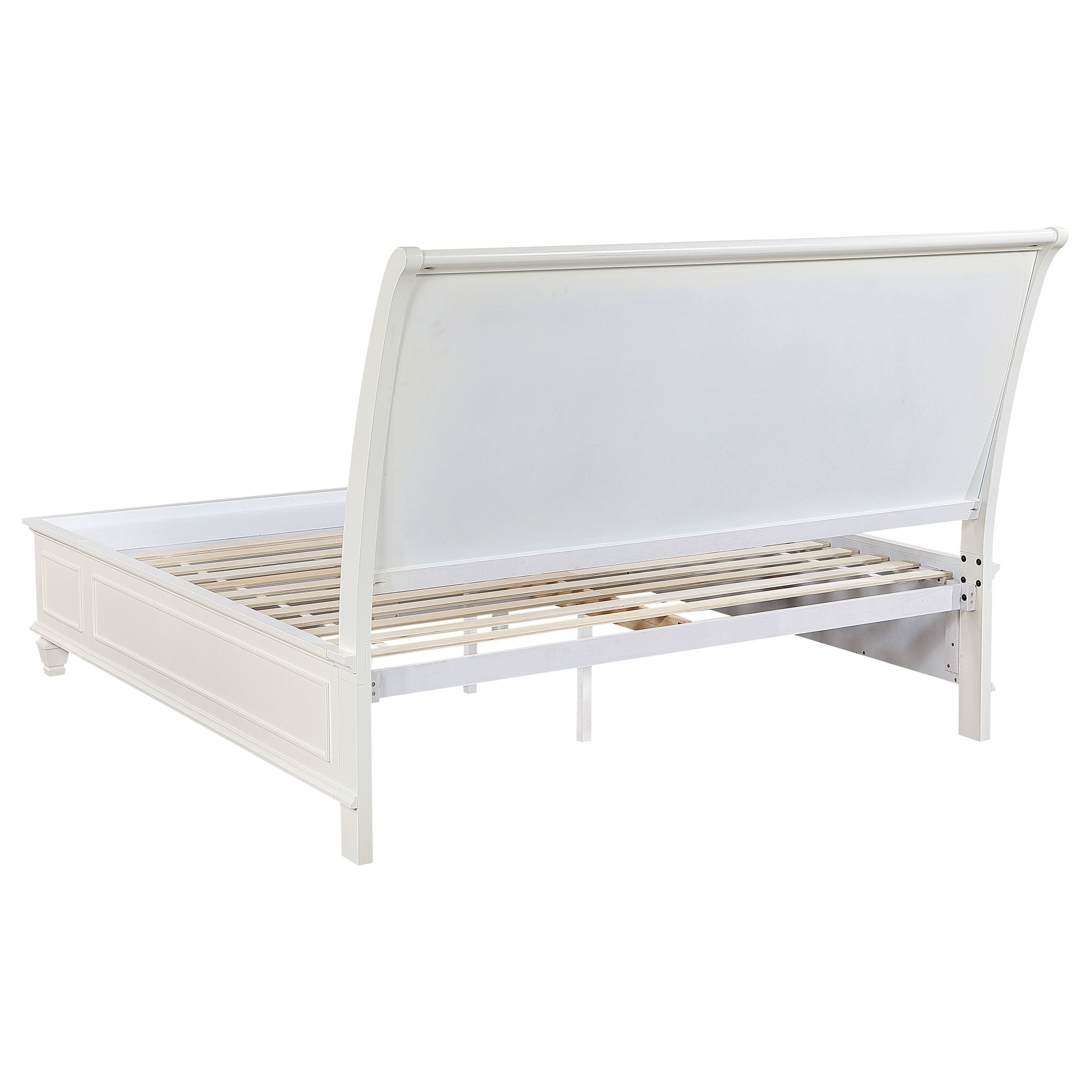 Sandy Beach 63-inch California King Panel Bed Cream White