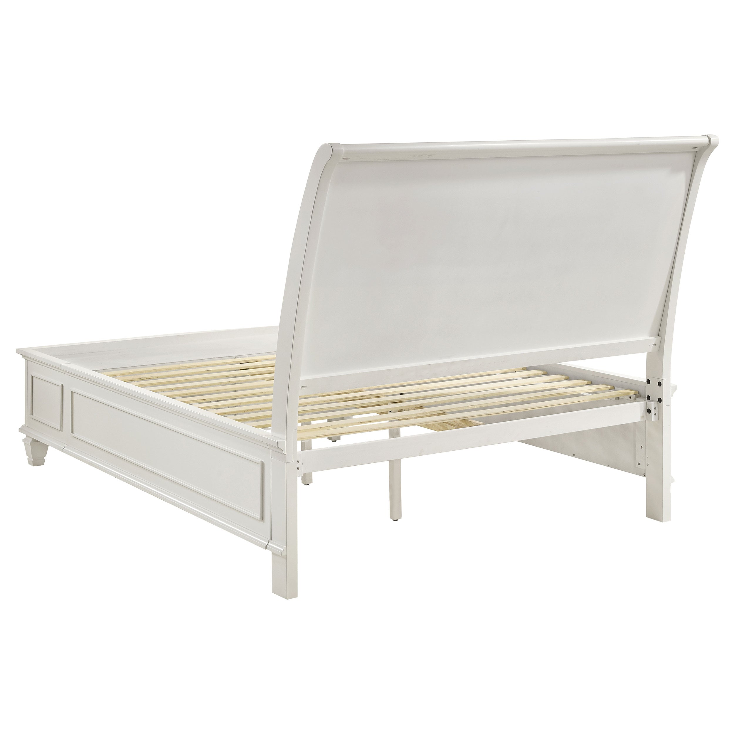 Sandy Beach 63-inch California King Panel Bed Cream White