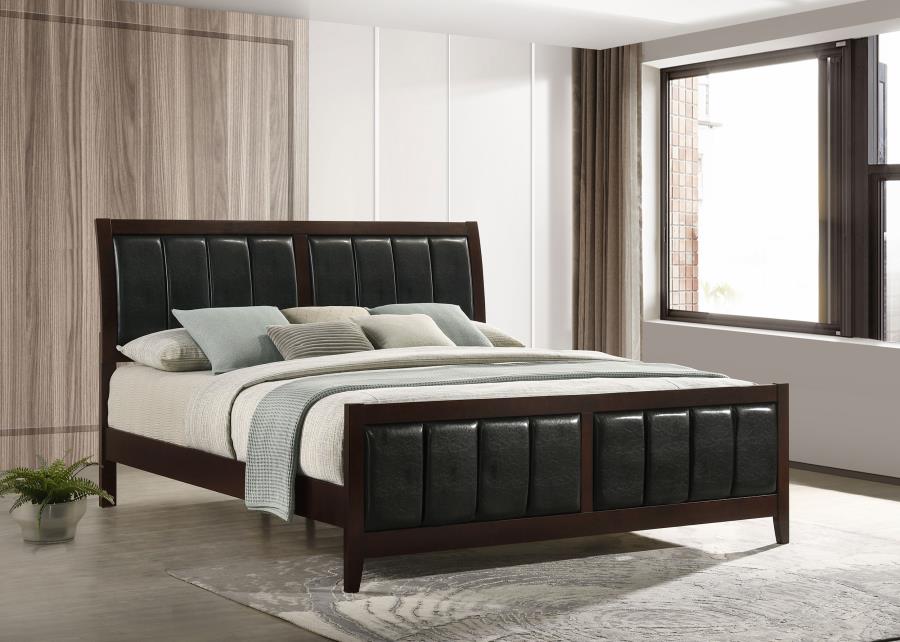 Carlton Wood Panel Bed Cappuccino