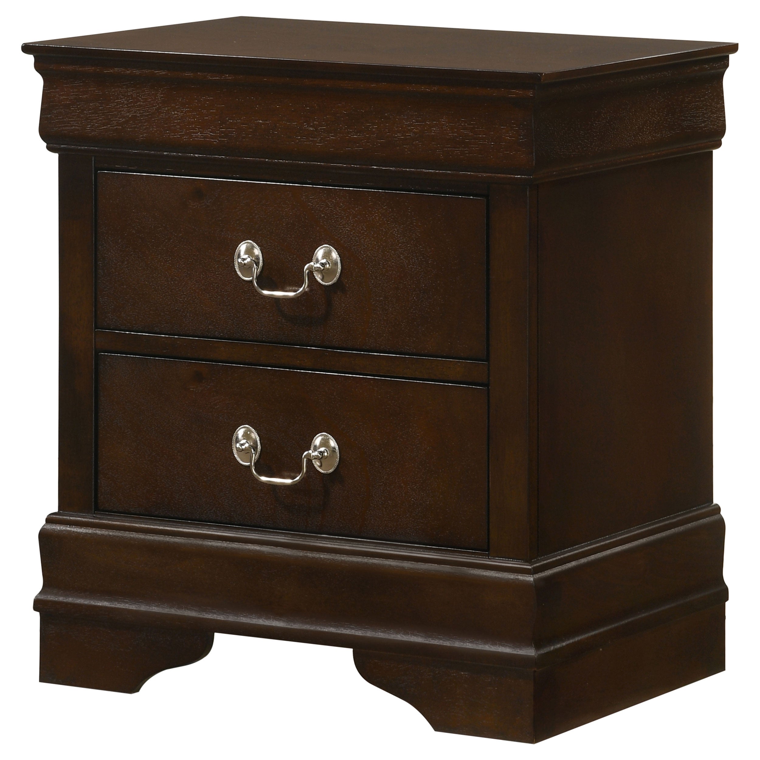 Louis Philippe 2-drawer Nightstand Bedside Table White