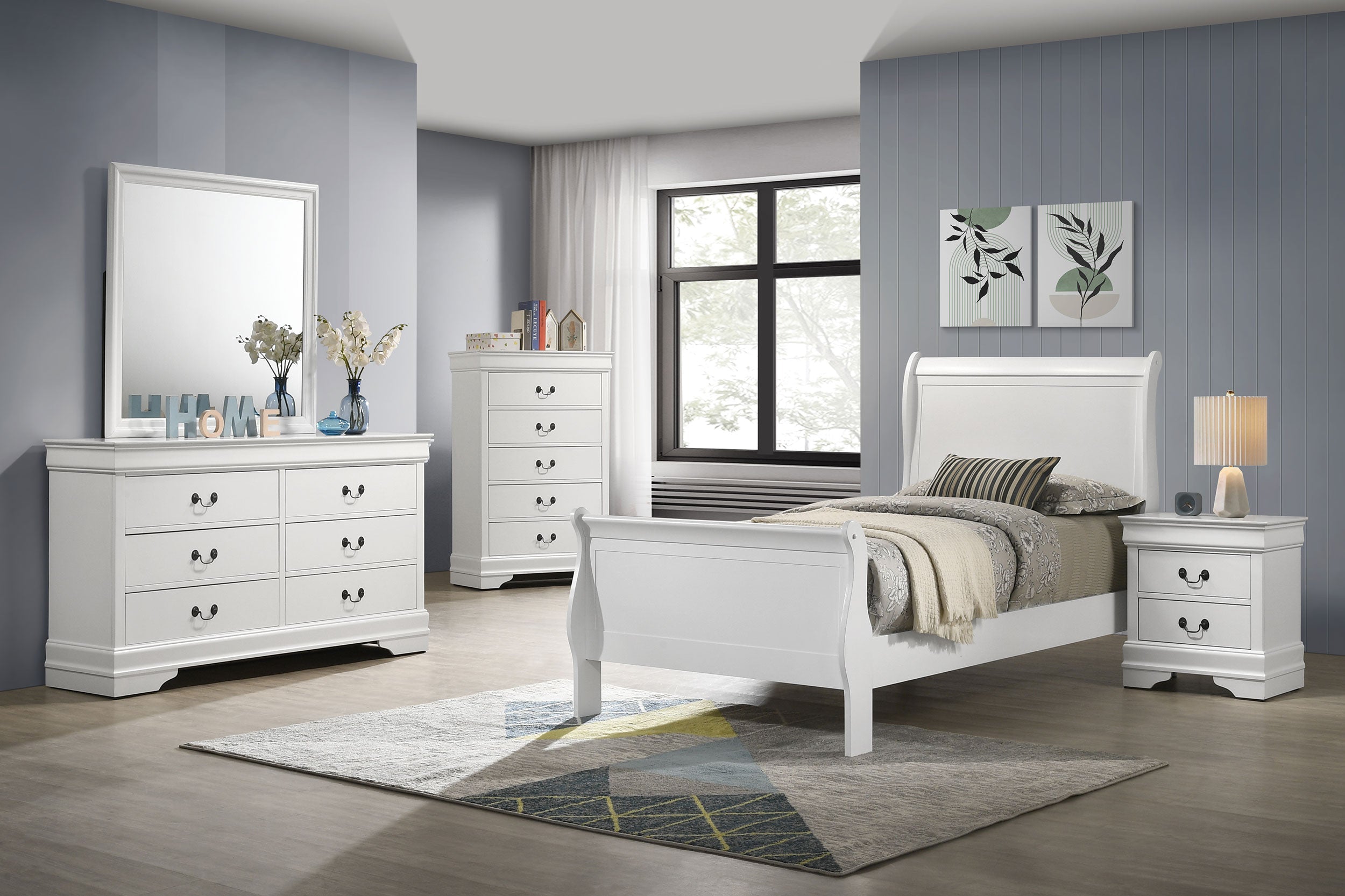 Louis Philippe Bedroom Set Cappuccino