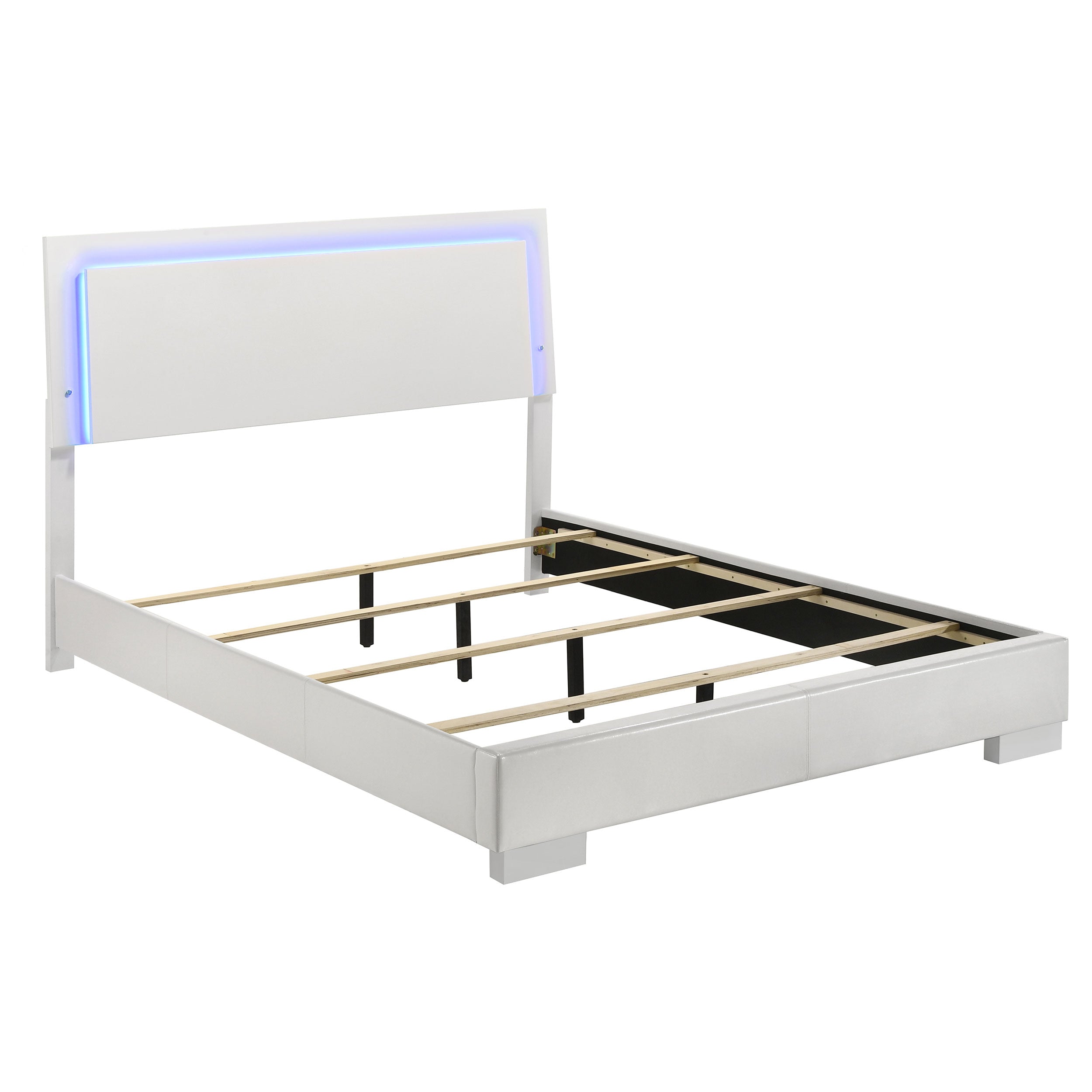 Felicity California King Bedroom Set White Gloss