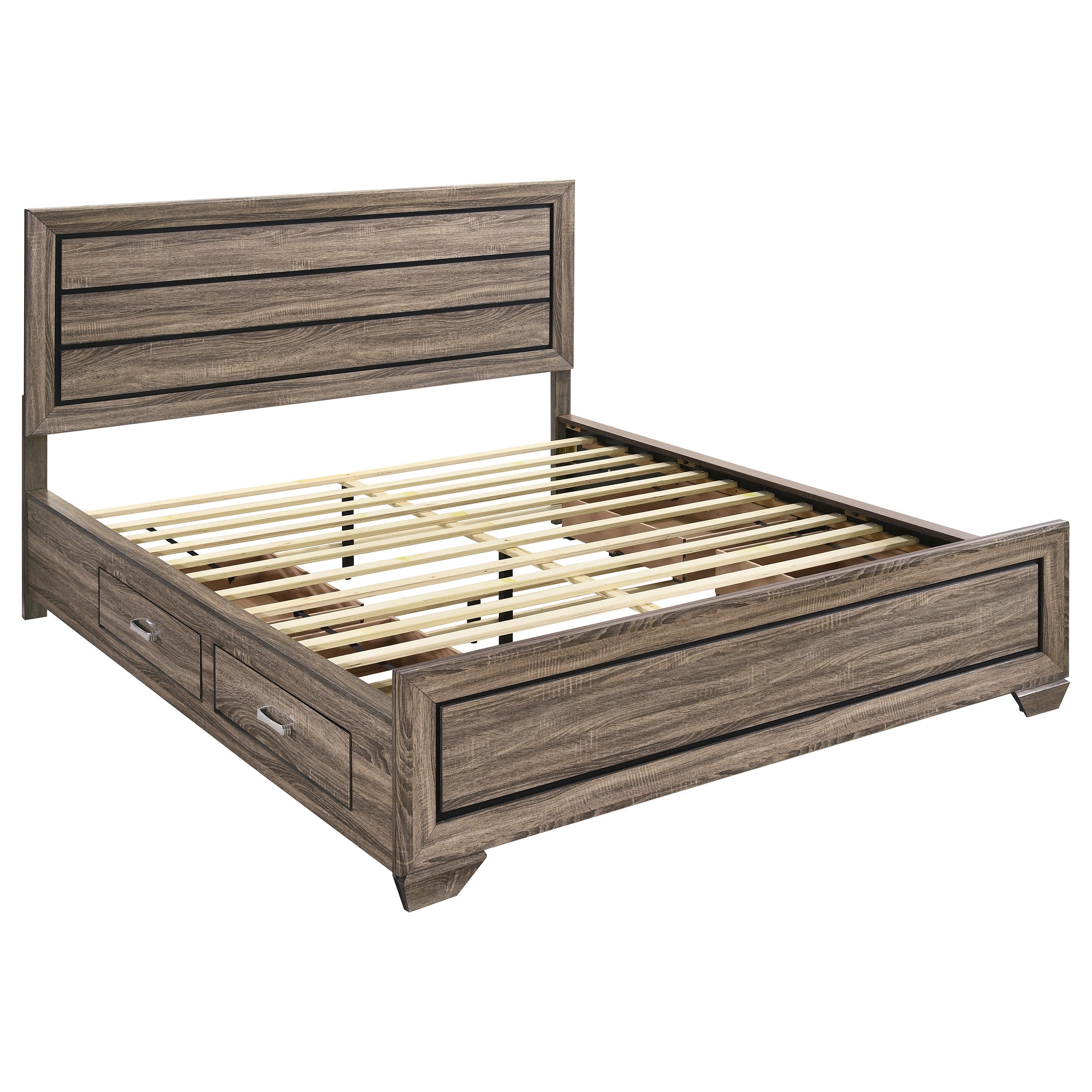 Kauffman Wood California King Panel Bed Dark Cocoa