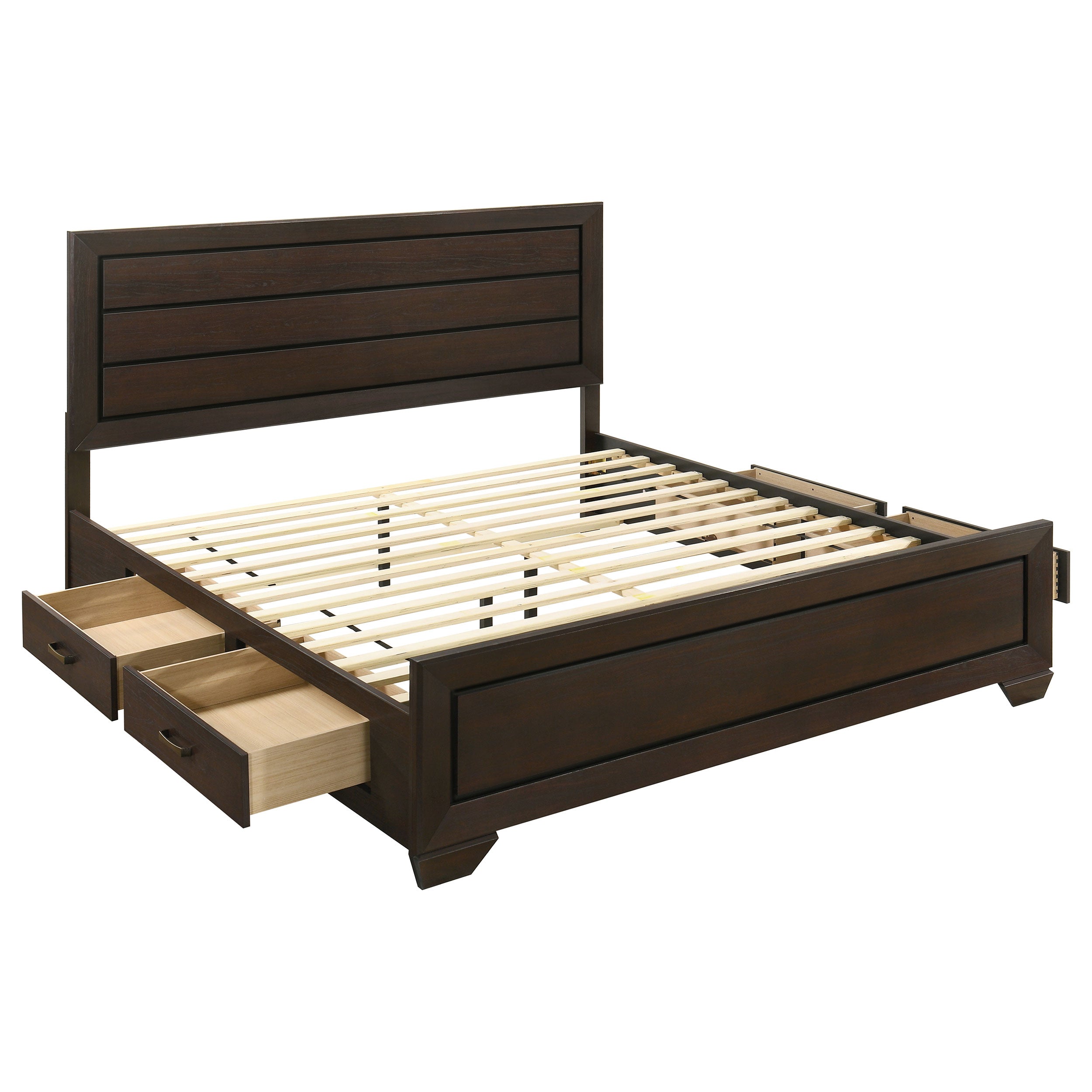 Kauffman Wood California King Panel Bed Dark Cocoa