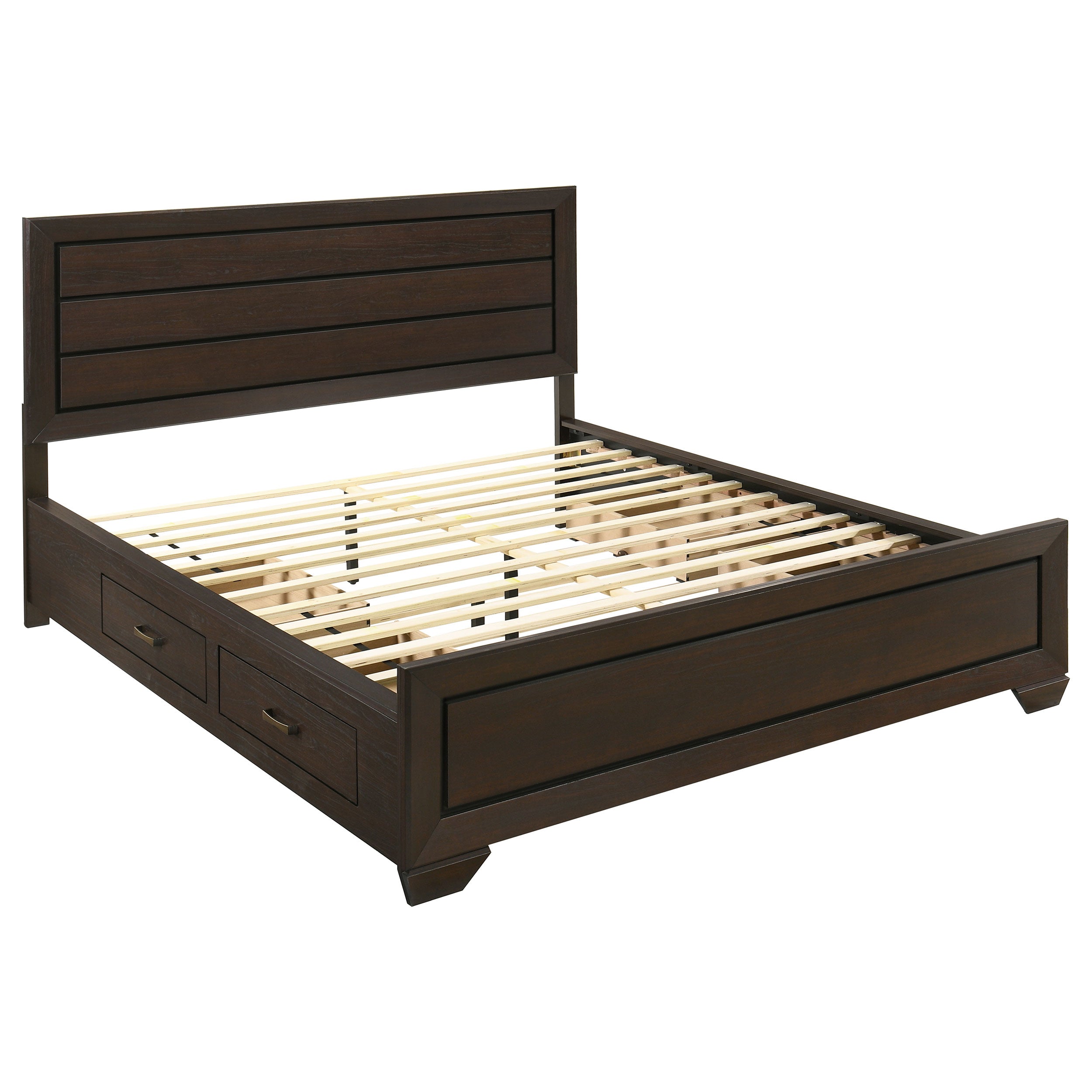 Kauffman Wood California King Panel Bed Dark Cocoa