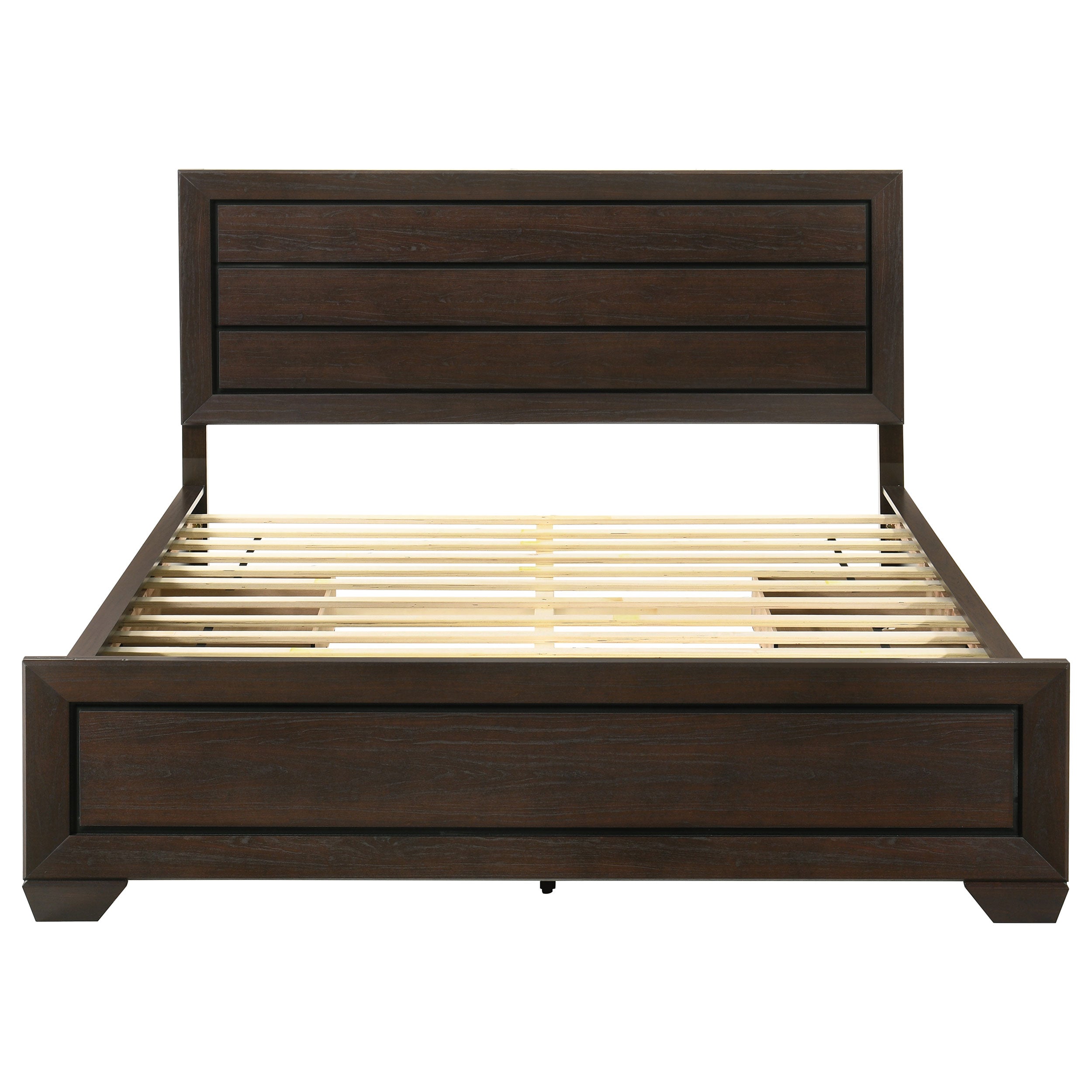 Kauffman Wood California King Panel Bed Dark Cocoa