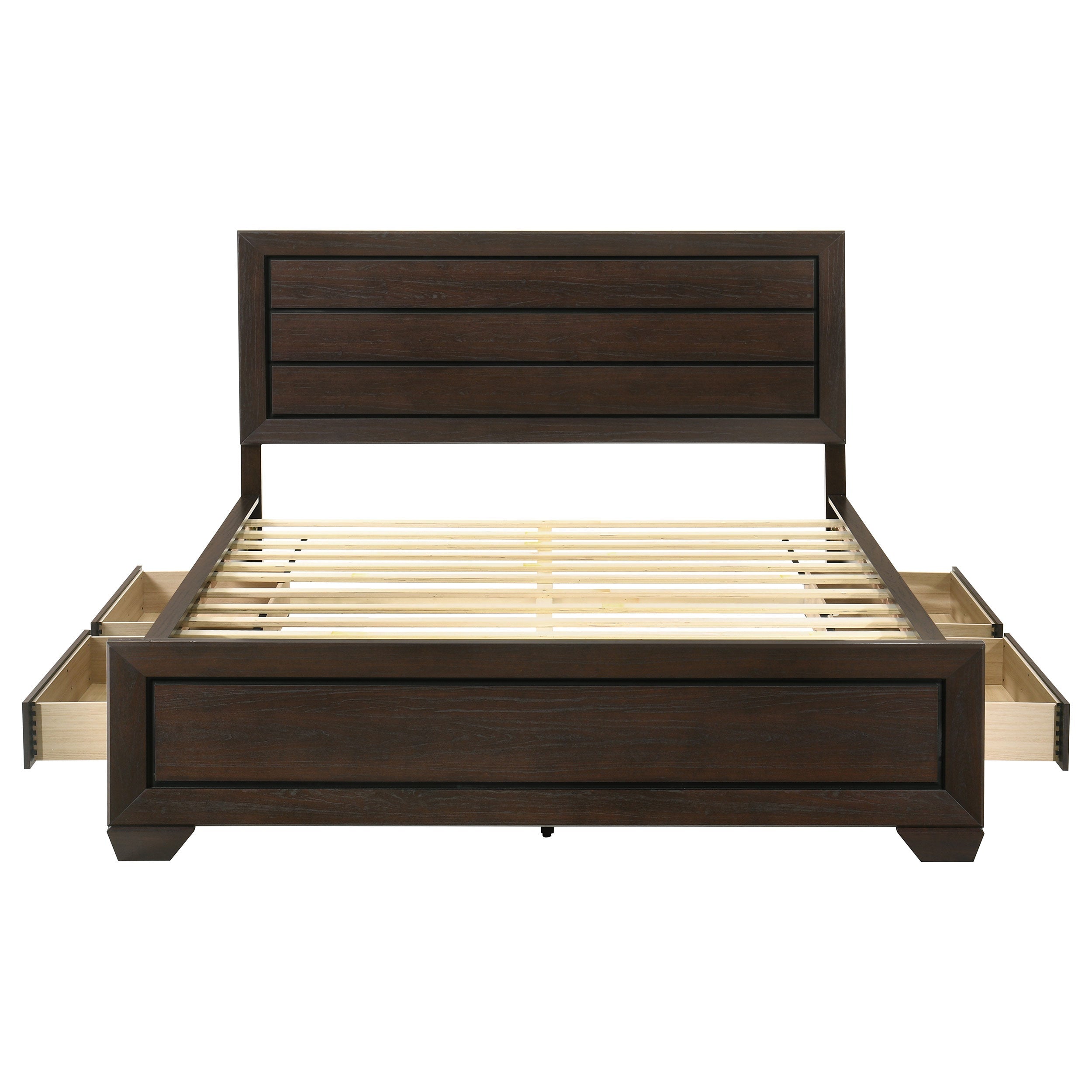 Kauffman Wood California King Panel Bed Dark Cocoa