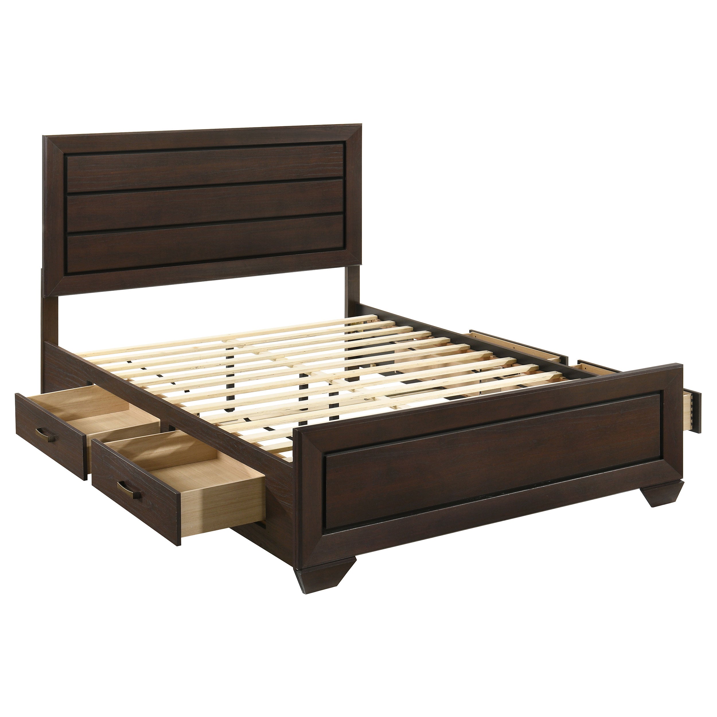 Kauffman Wood California King Panel Bed Dark Cocoa