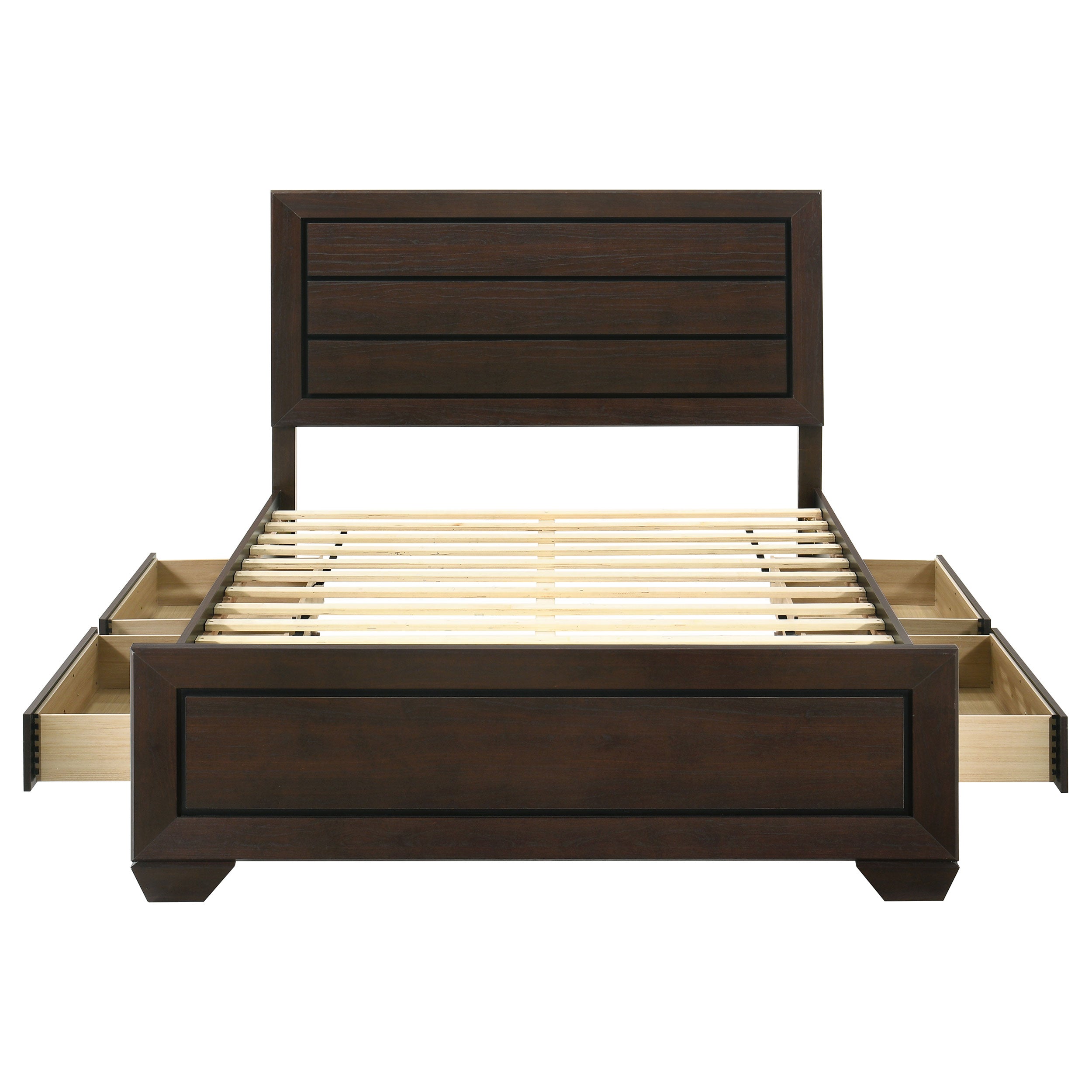Kauffman Wood California King Panel Bed Dark Cocoa