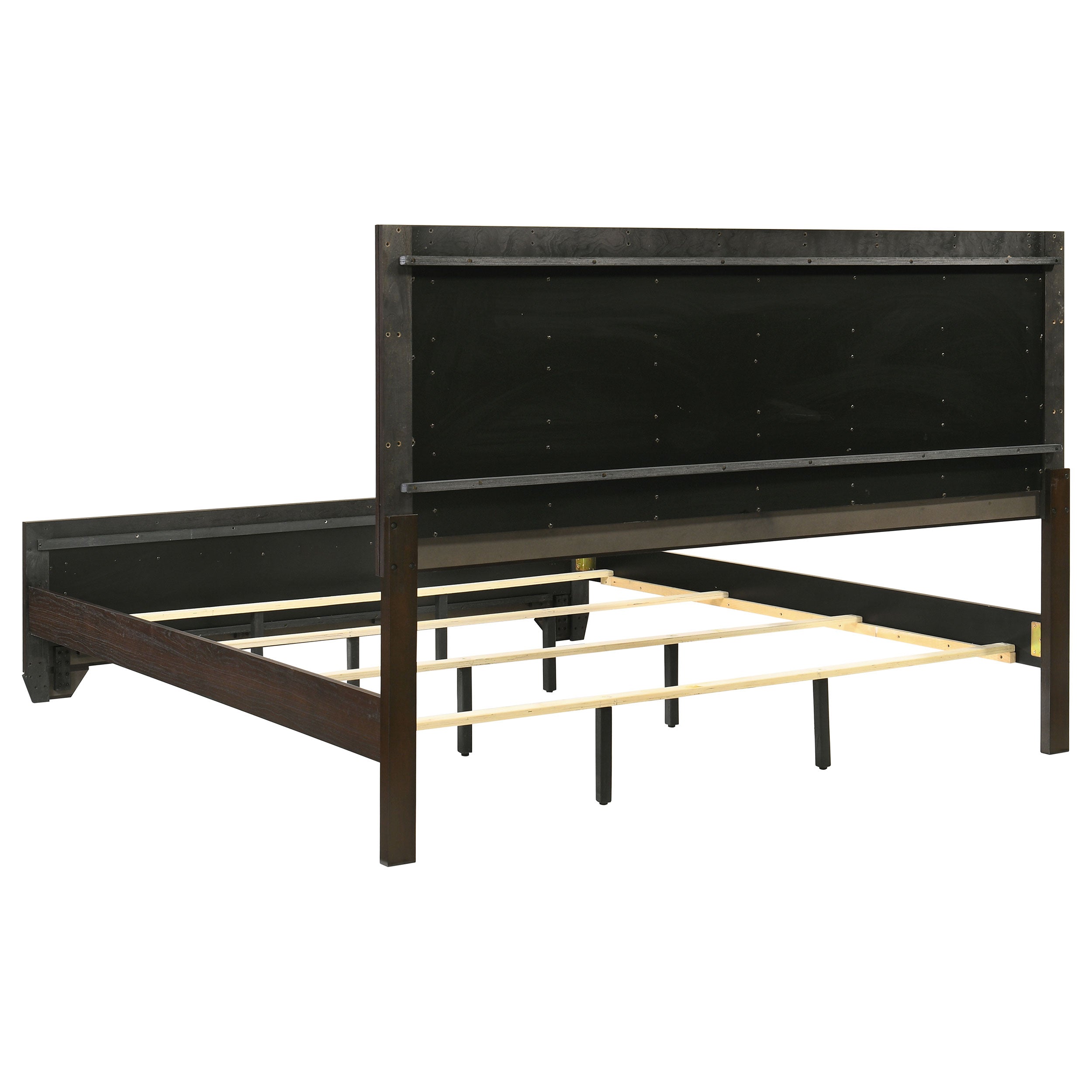 Kauffman Wood California King Panel Bed Dark Cocoa