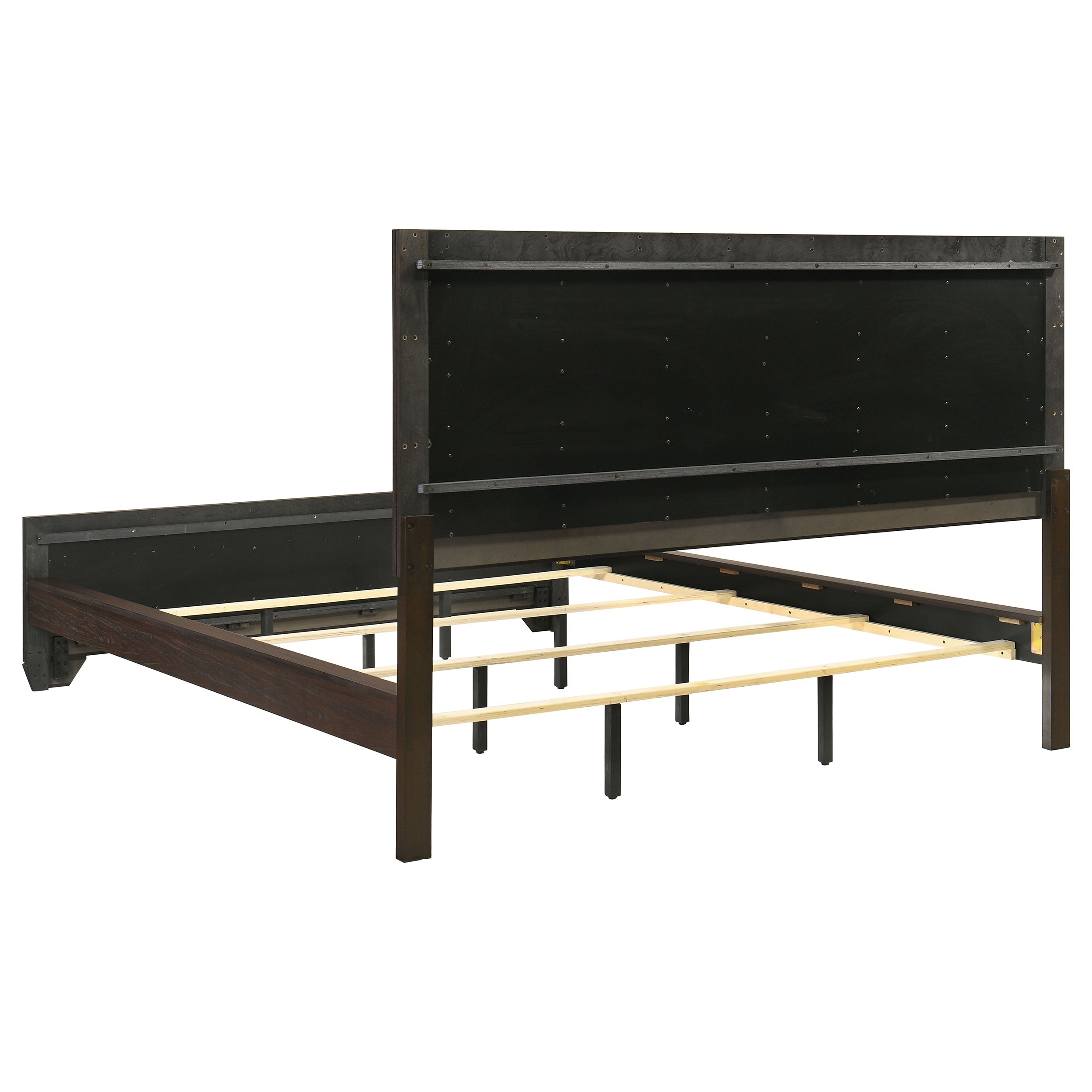 Kauffman Wood California King Panel Bed Dark Cocoa