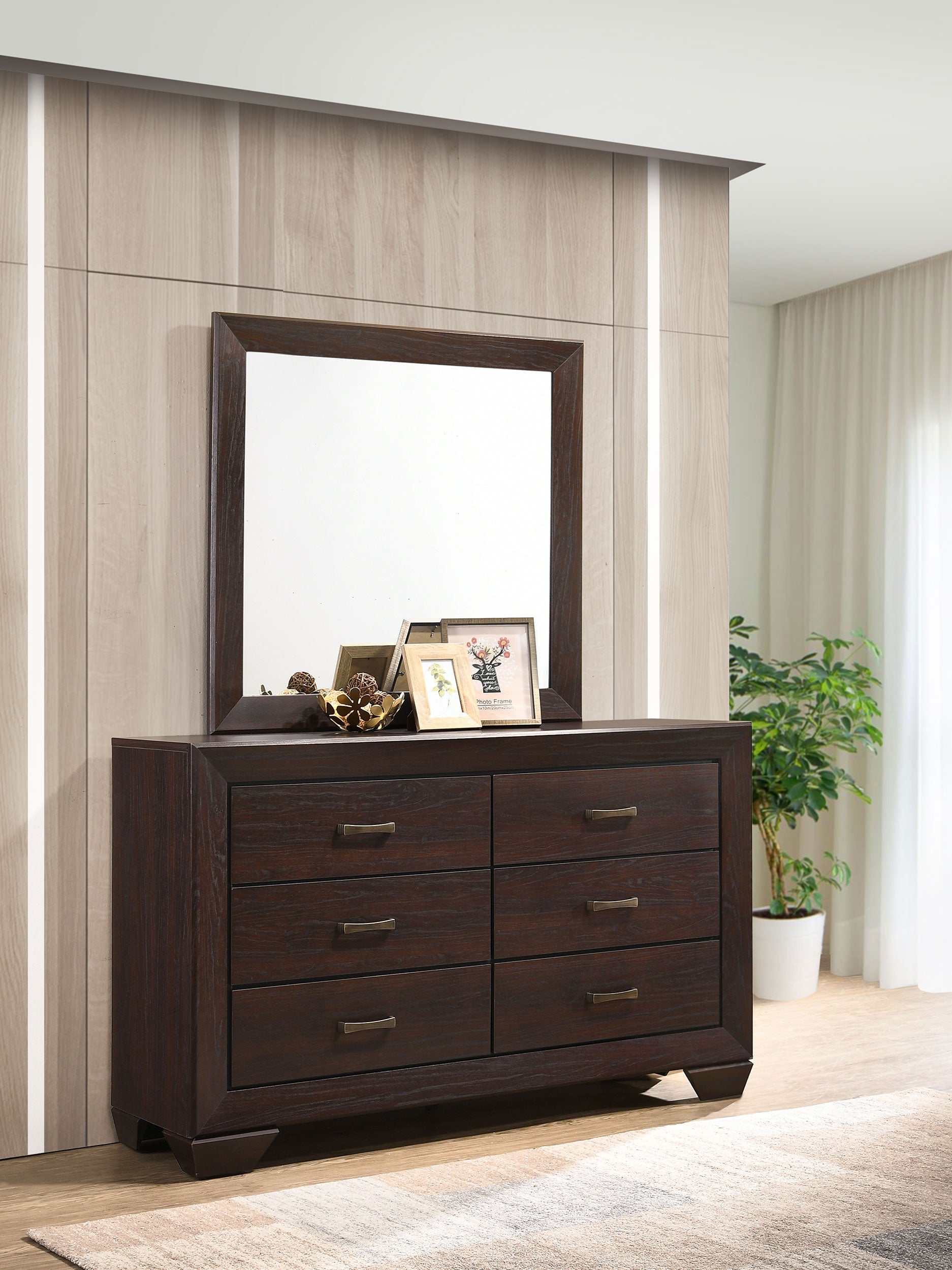 Kauffman 6-drawer Dresser Dark Cocoa