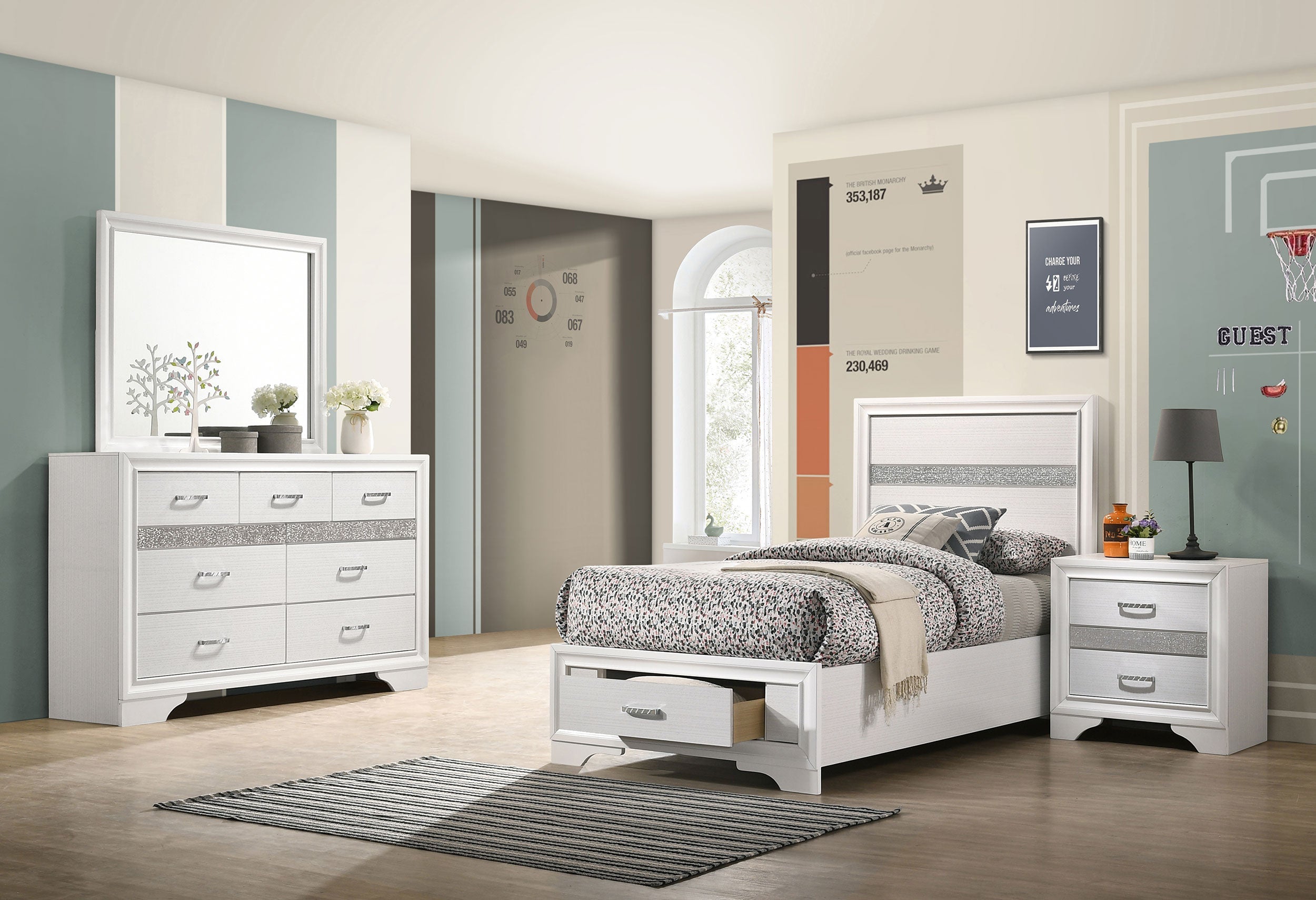 Miranda California King Bedroom Set Black