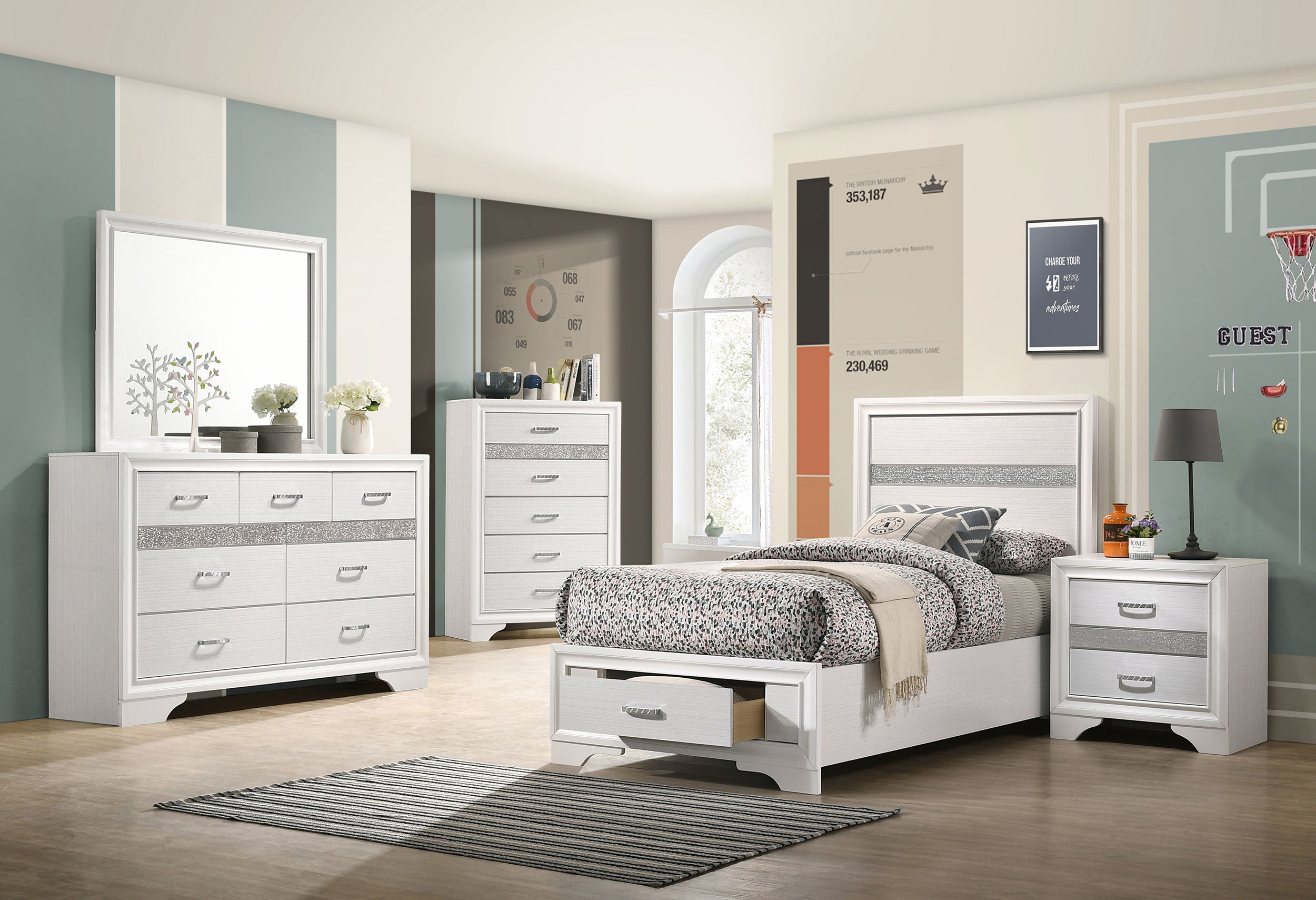 Miranda California King Bedroom Set Black