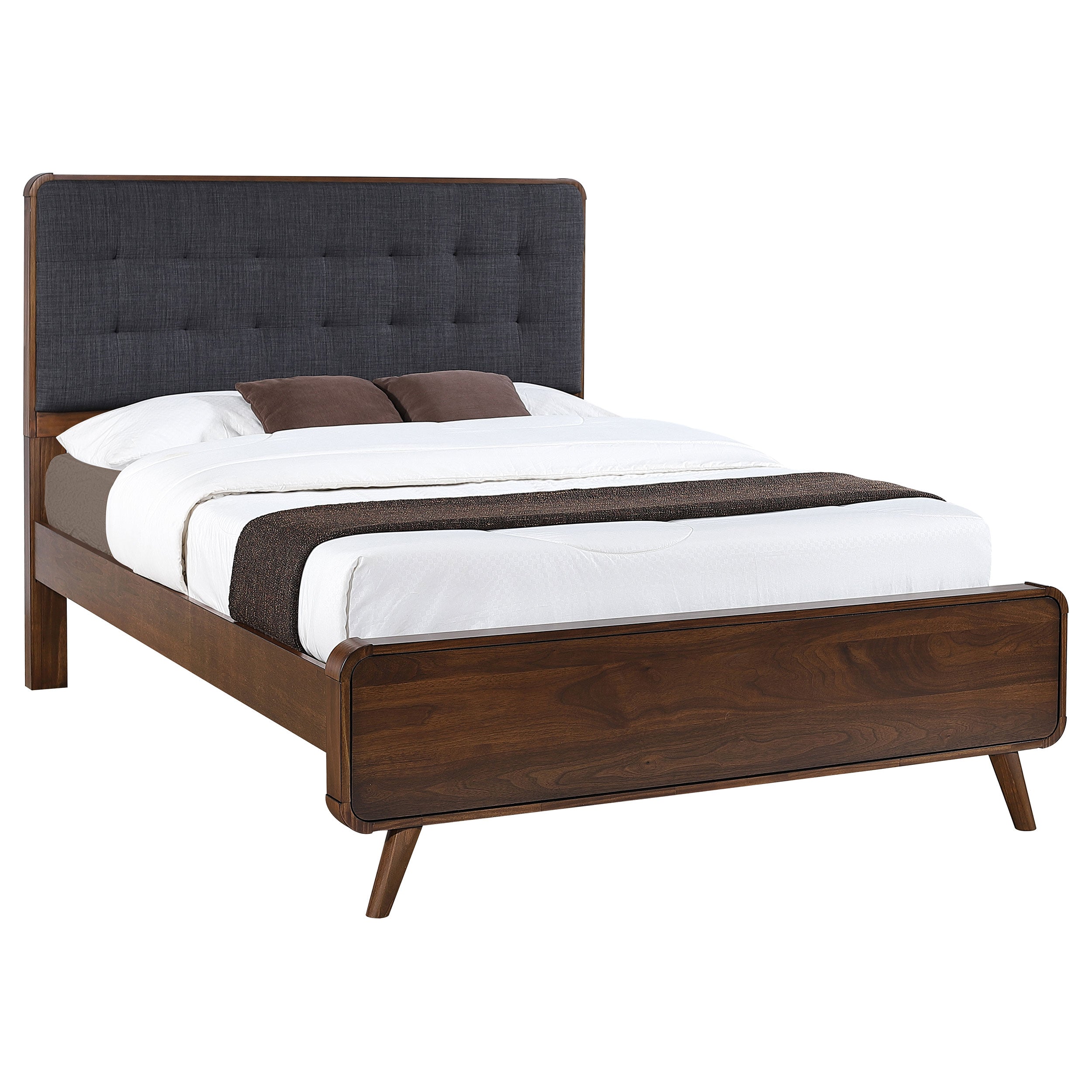Robyn Wood California King Platform Bed Dark Walnut