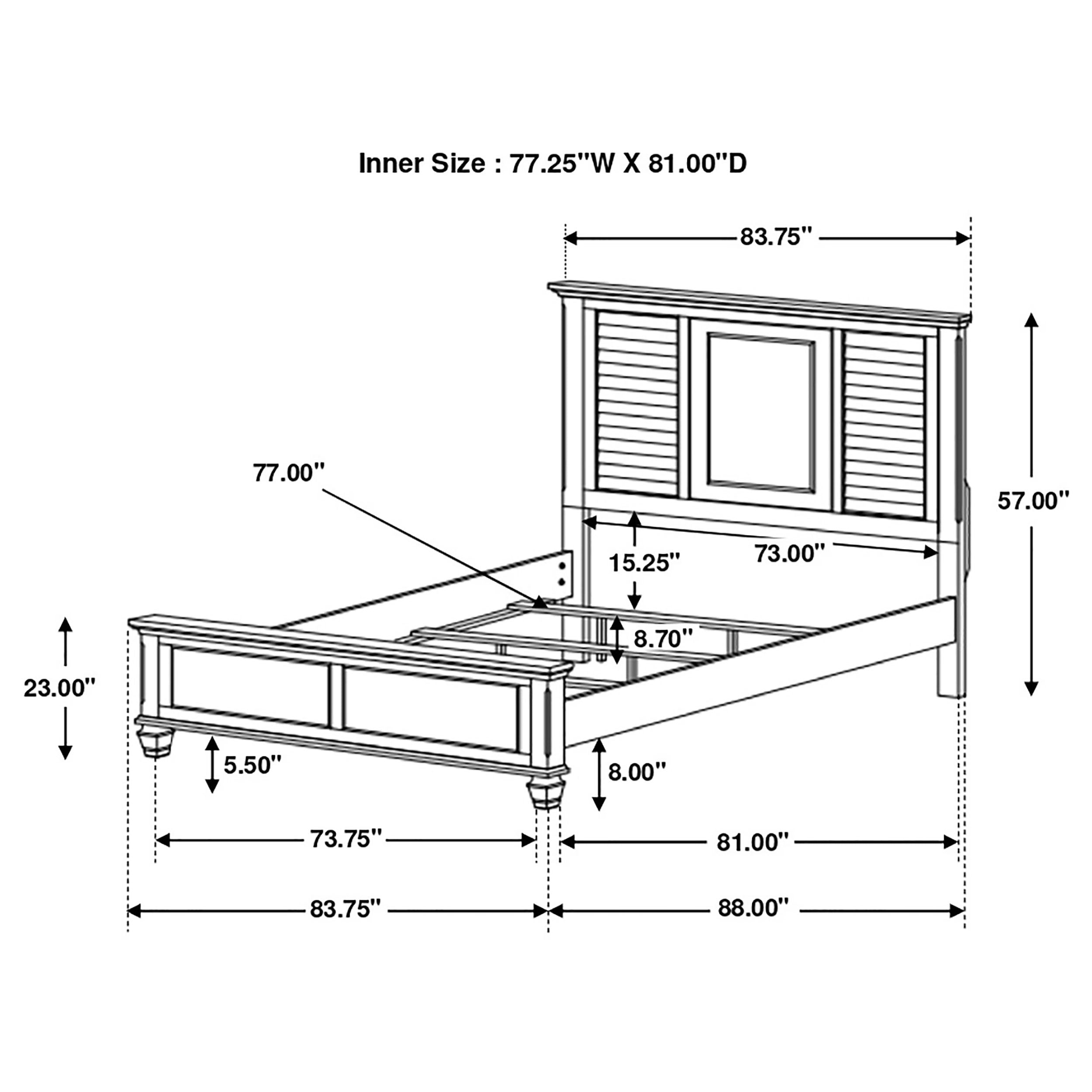 Franco Bedroom Set Distressed White
