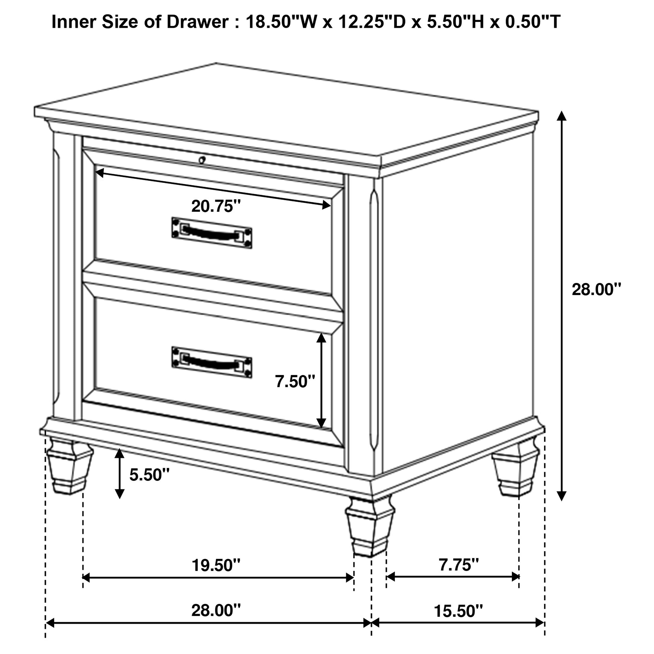 Franco Bedroom Set Distressed White