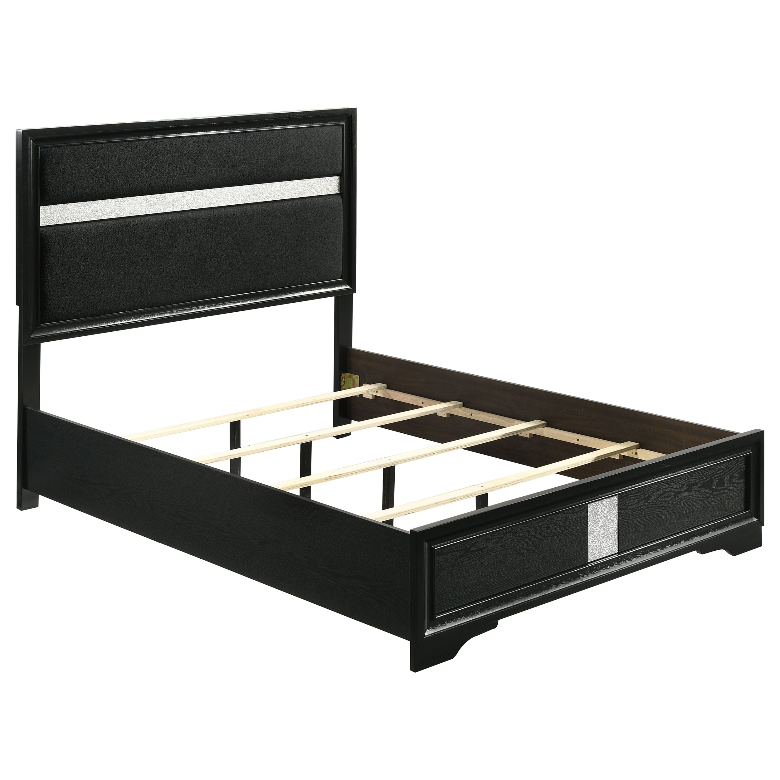 Miranda 51-inch Wood California King Storage Panel Bed Black