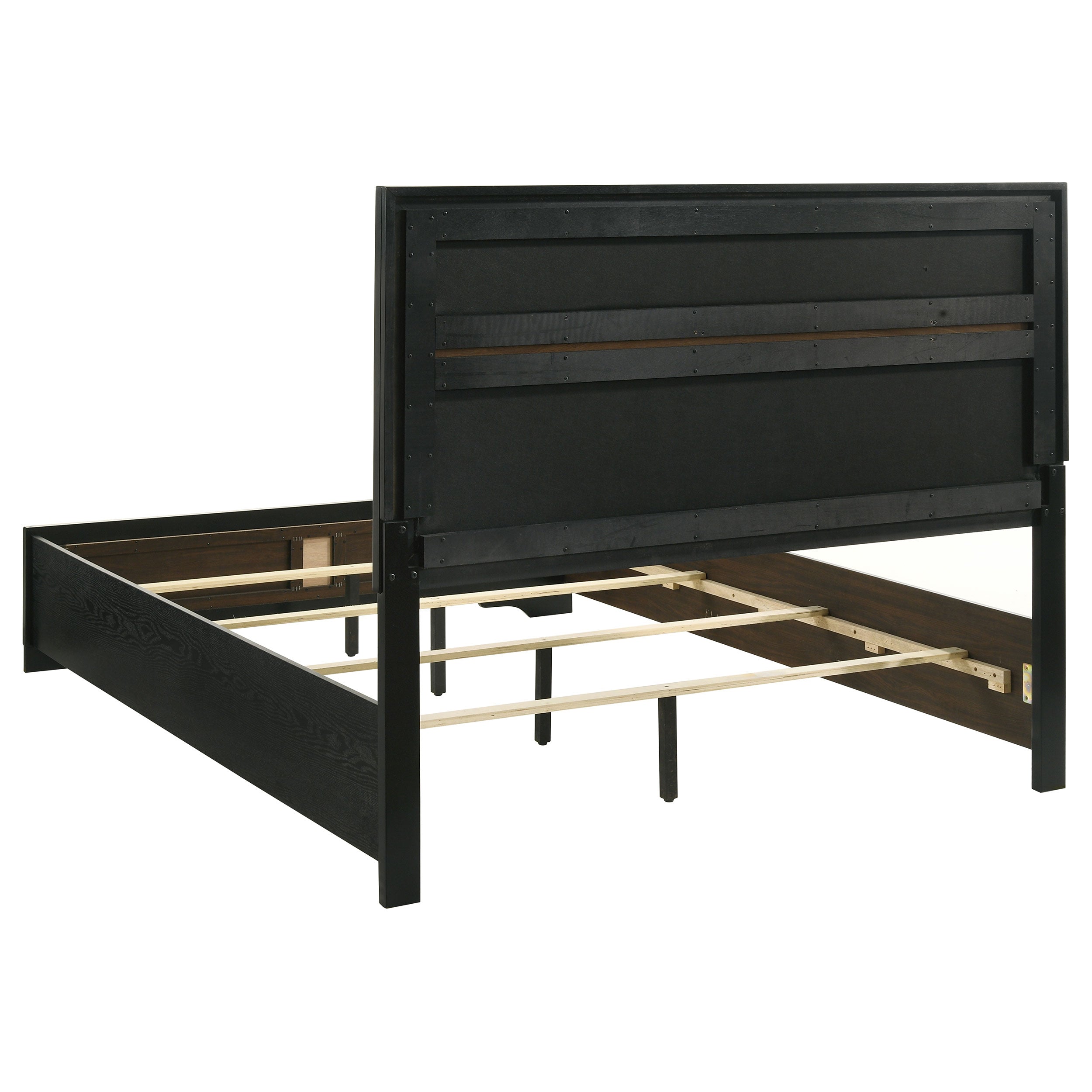Miranda 51-inch Wood California King Storage Panel Bed Black