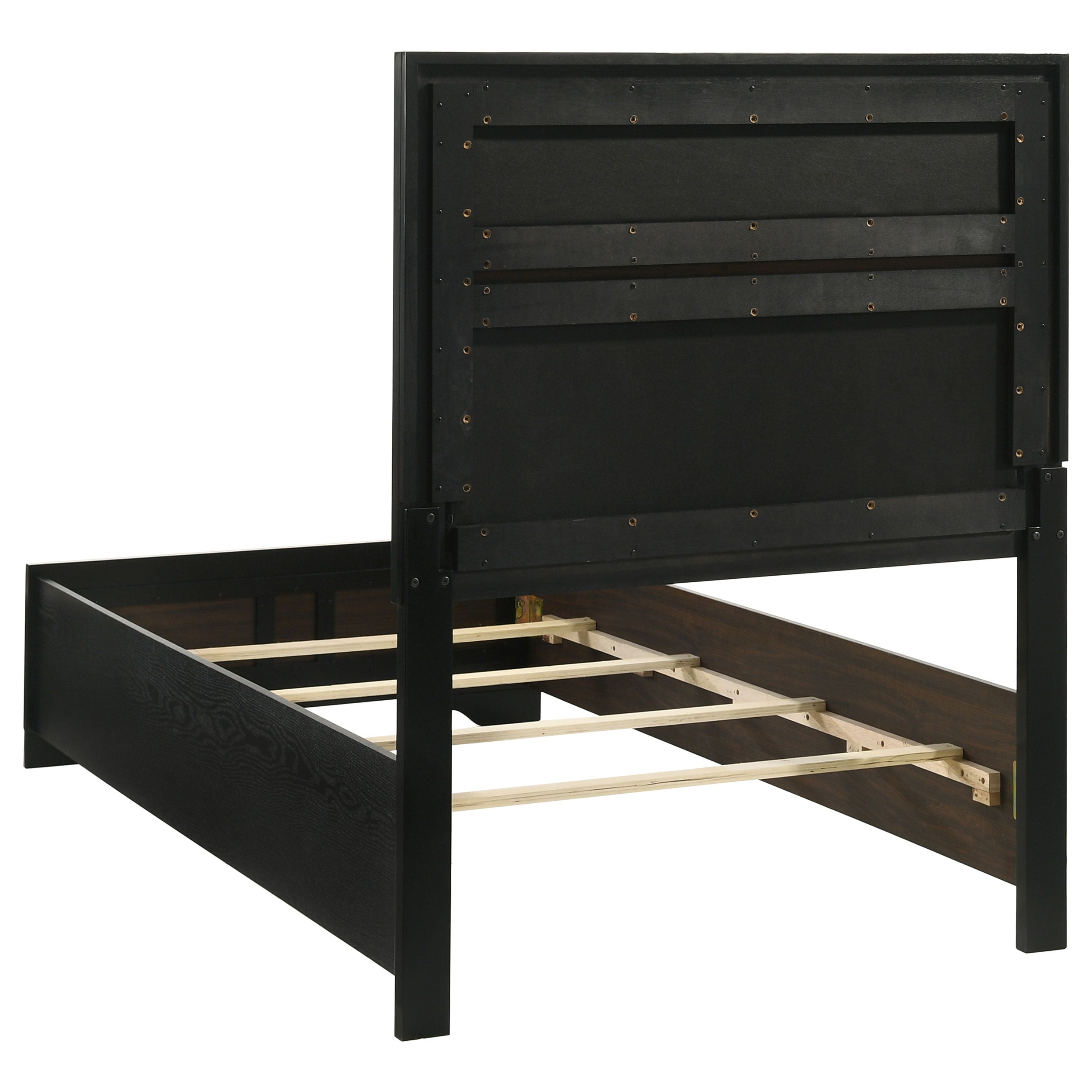 Miranda 51-inch Wood California King Storage Panel Bed Black