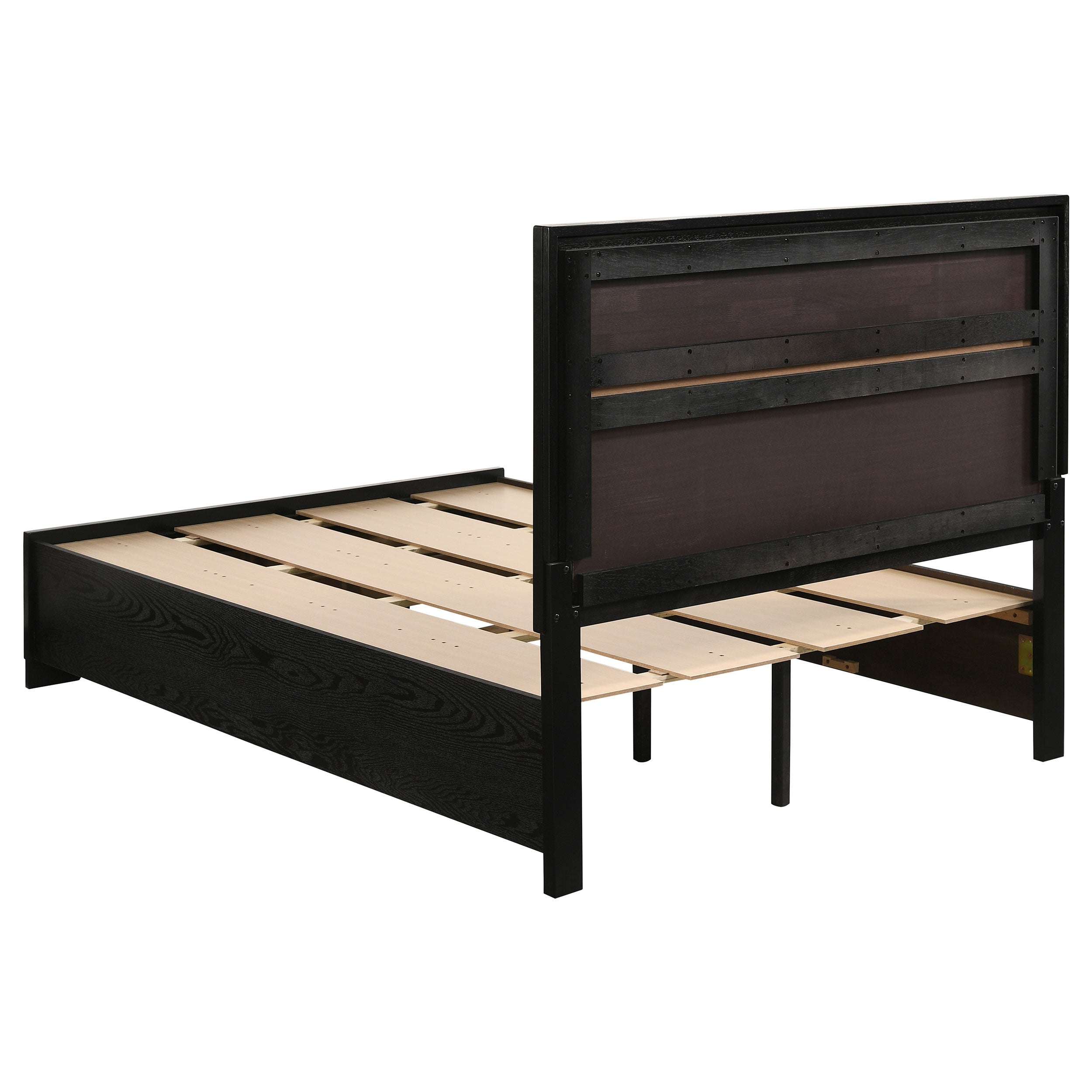 Miranda 51-inch Wood California King Storage Panel Bed Black