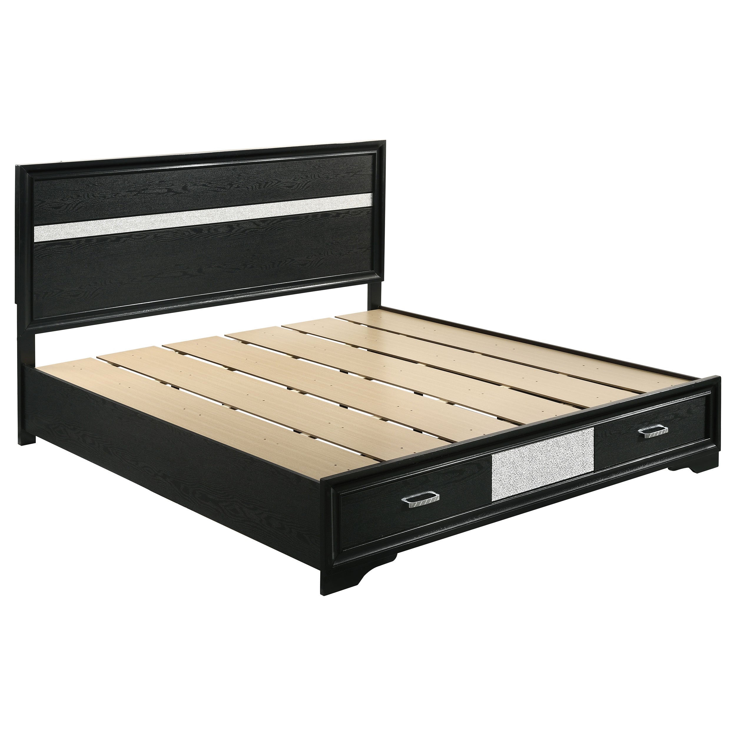 Miranda 2-drawer Storage Bed Black