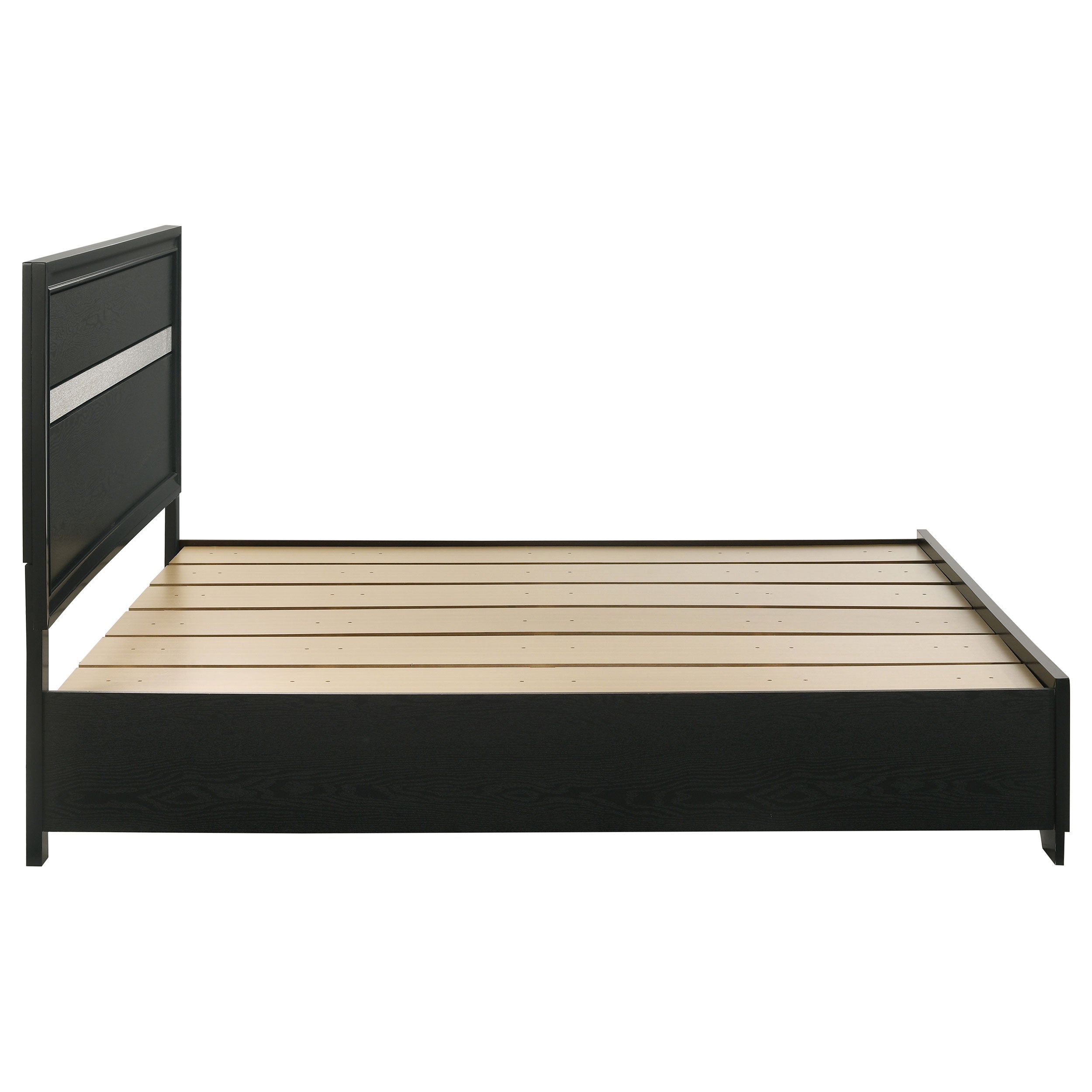 Miranda 51-inch Wood California King Storage Panel Bed Black