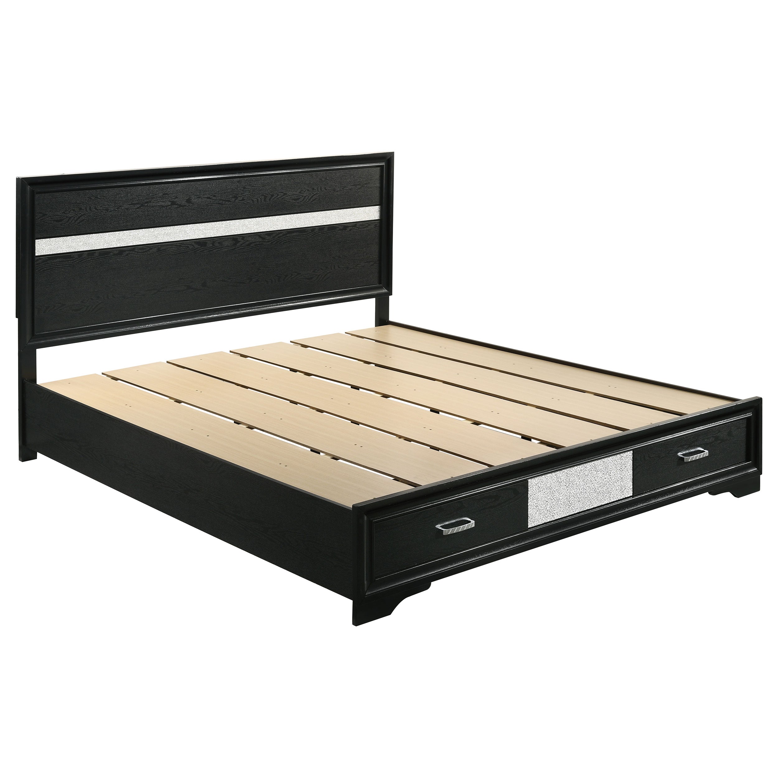 Miranda 2-drawer Storage Bed Black