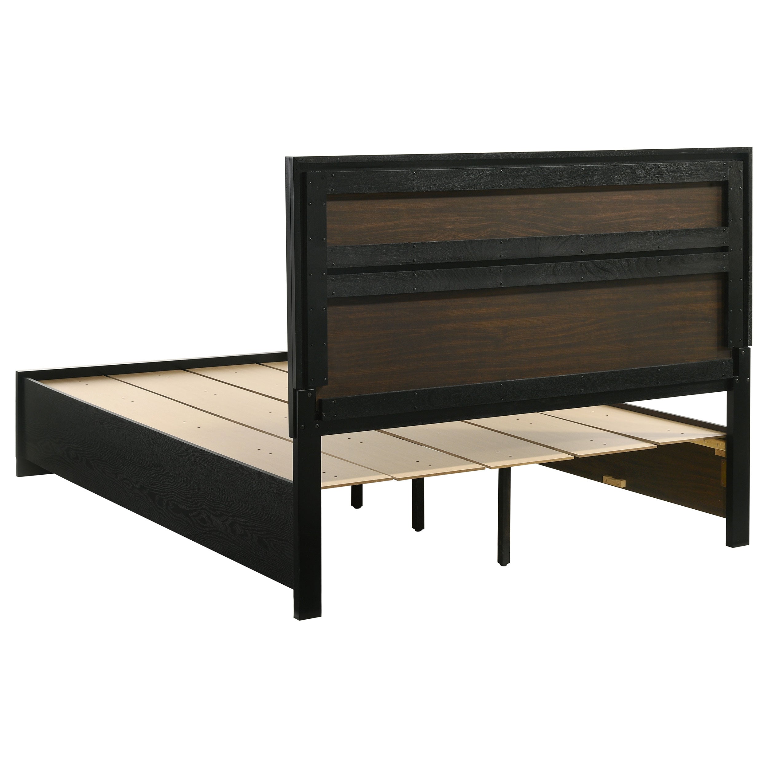 Miranda 51-inch Wood California King Storage Panel Bed Black