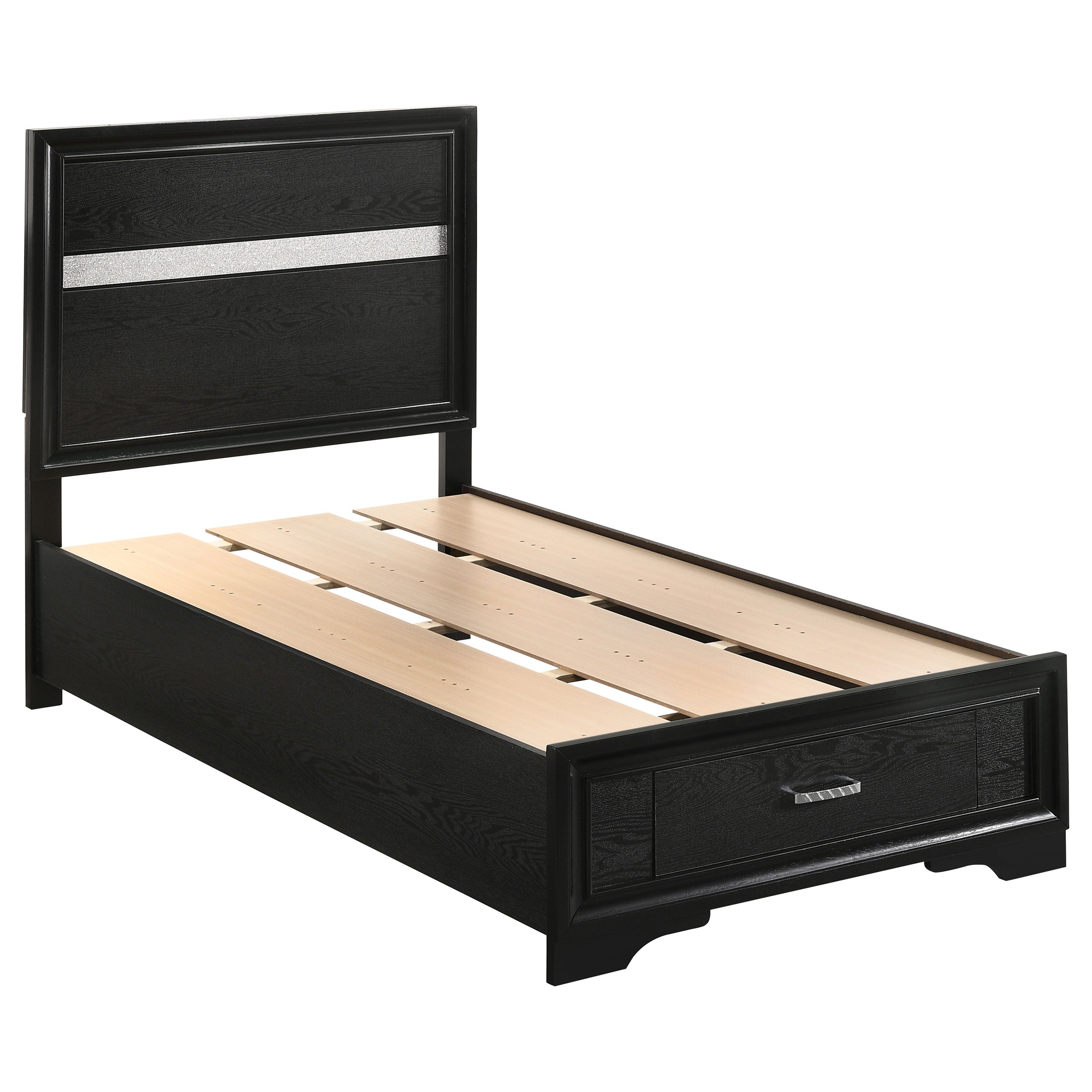Miranda 2-drawer Storage Bed Black