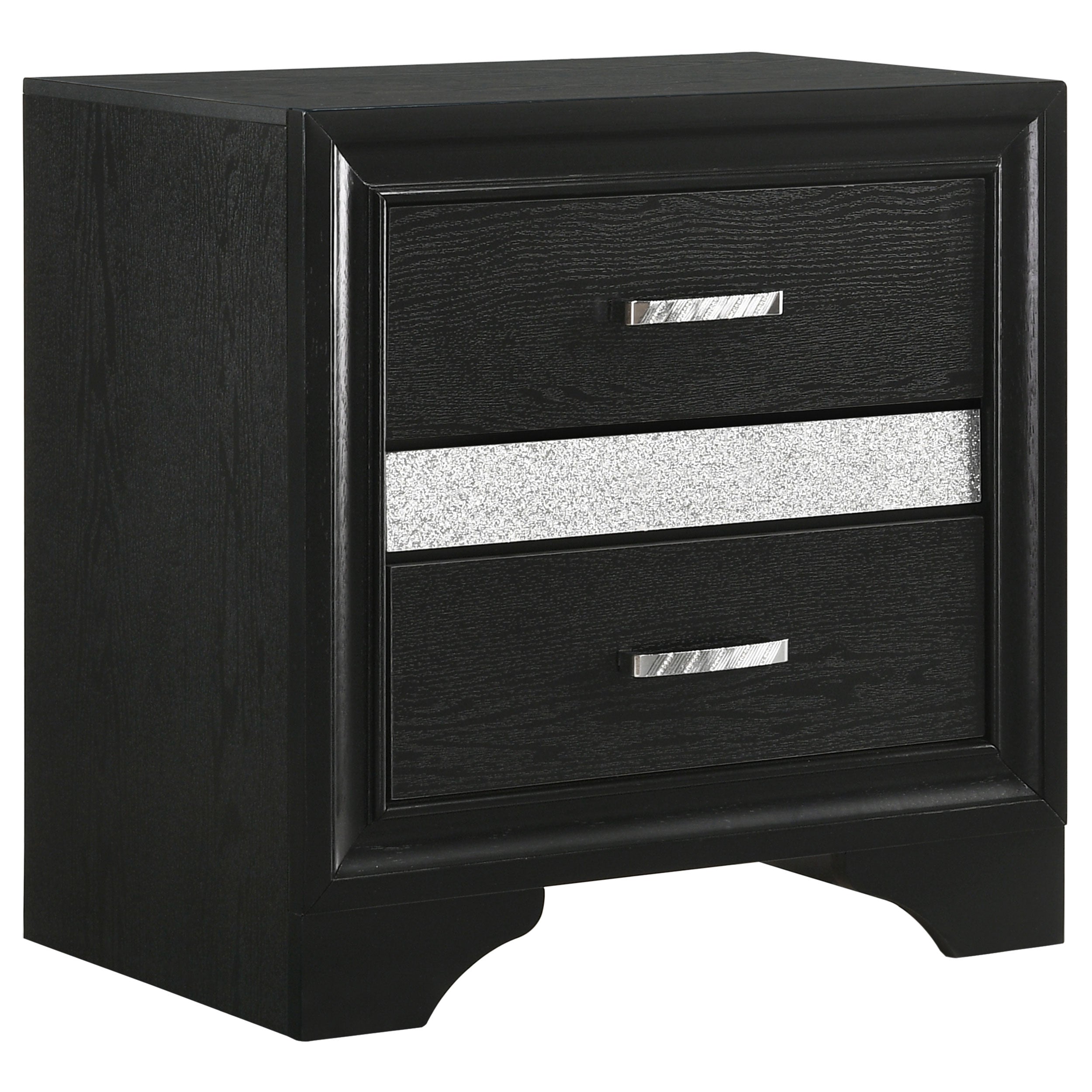 Melody Upholstered 2-drawer Nightstand Grey