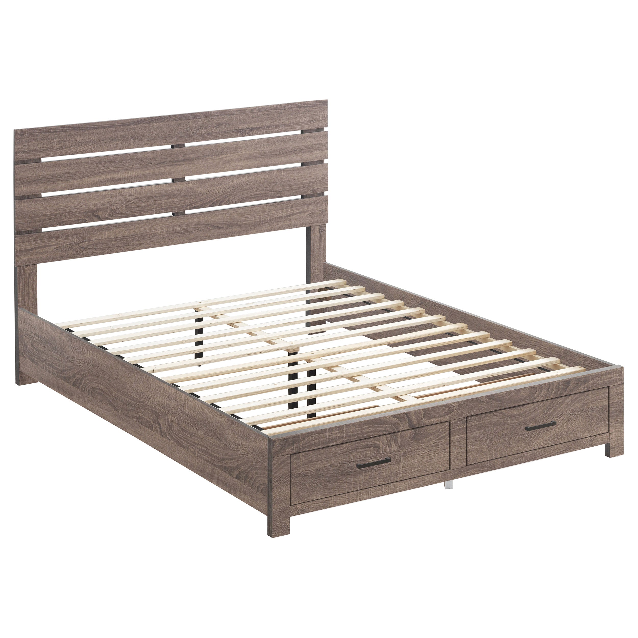 Brantford Wood  Panel Bed Barrel Oak