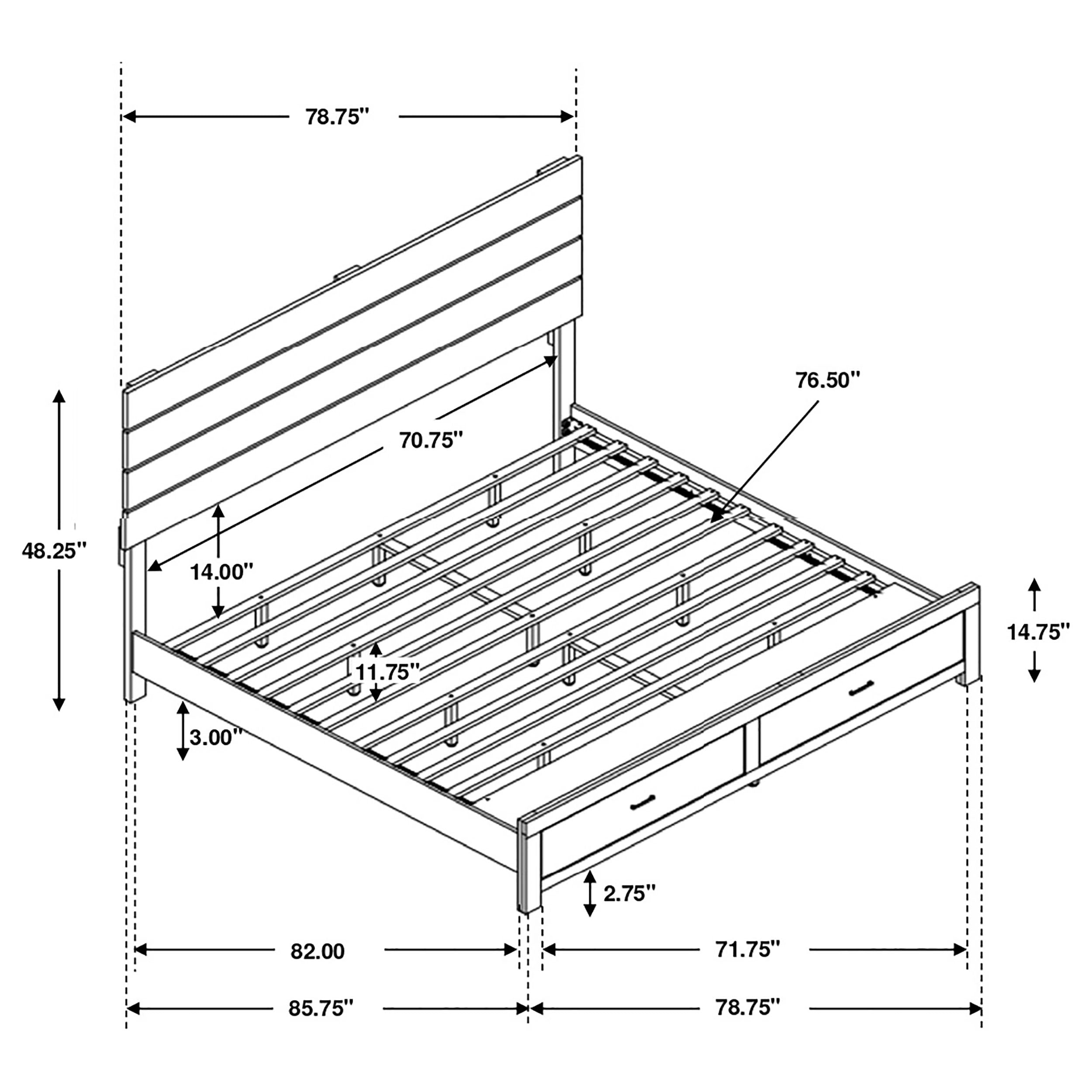Brantford Storage Bed Barrel Oak