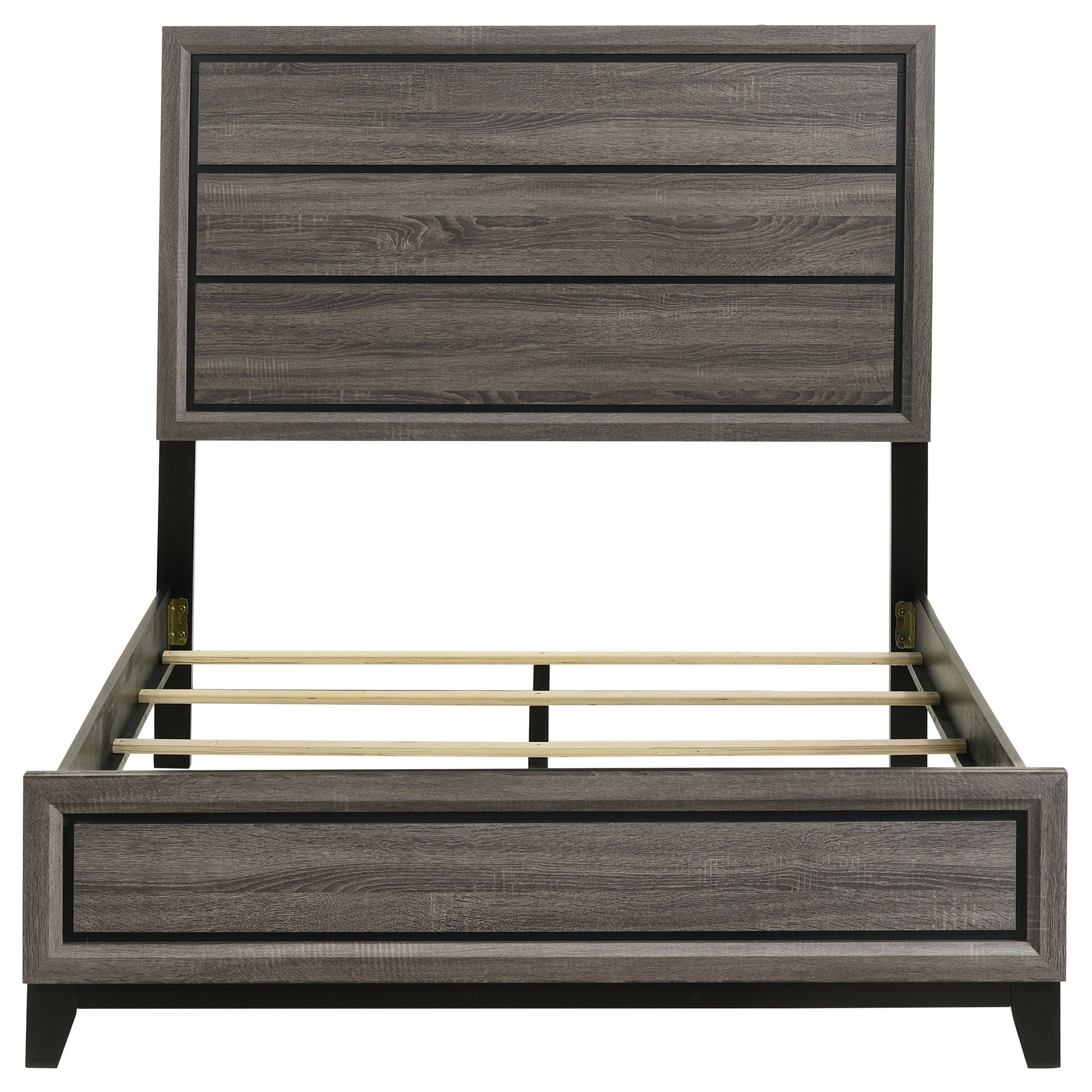 Watson Wood California King Panel Bed Grey Oak