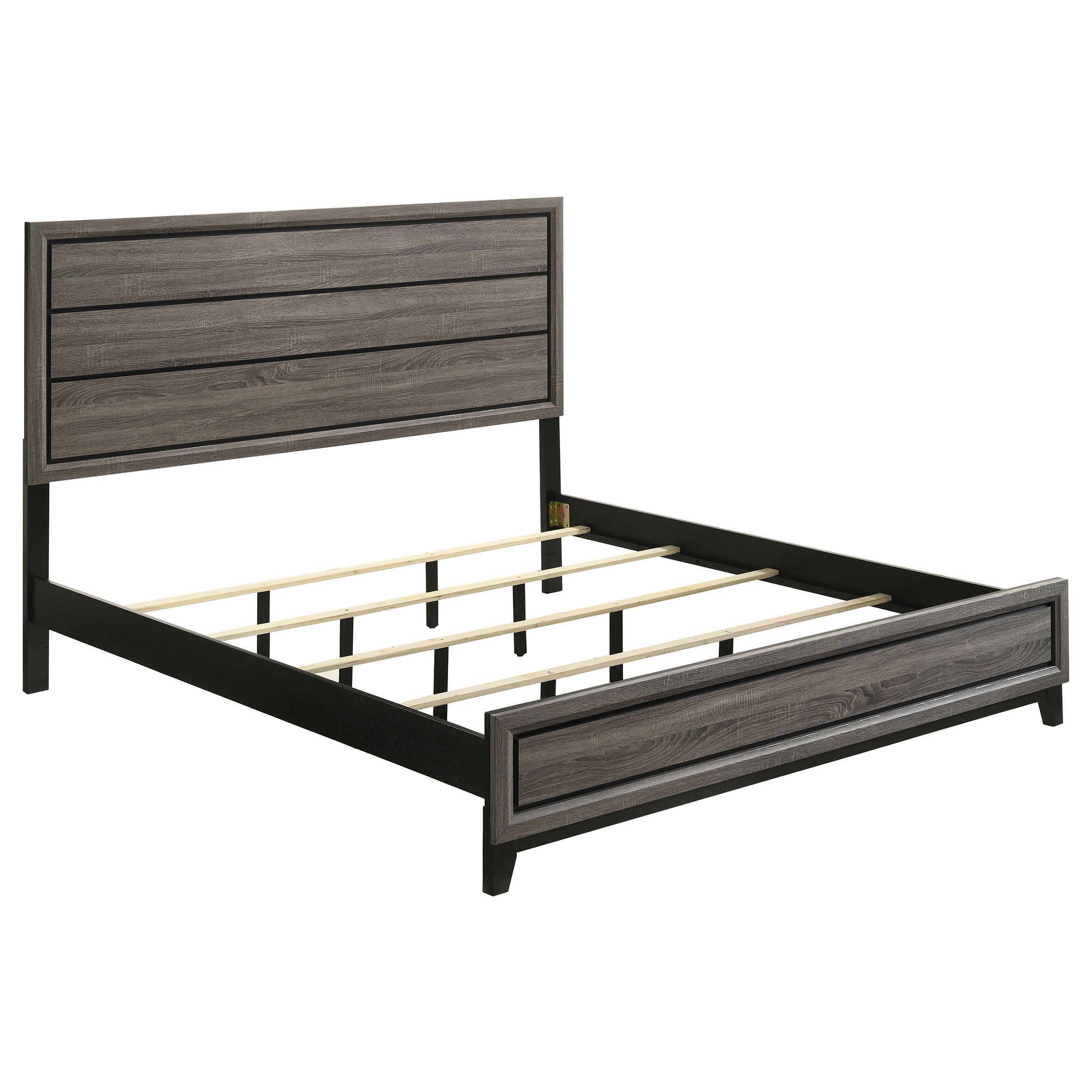 Watson Wood California King Panel Bed Grey Oak