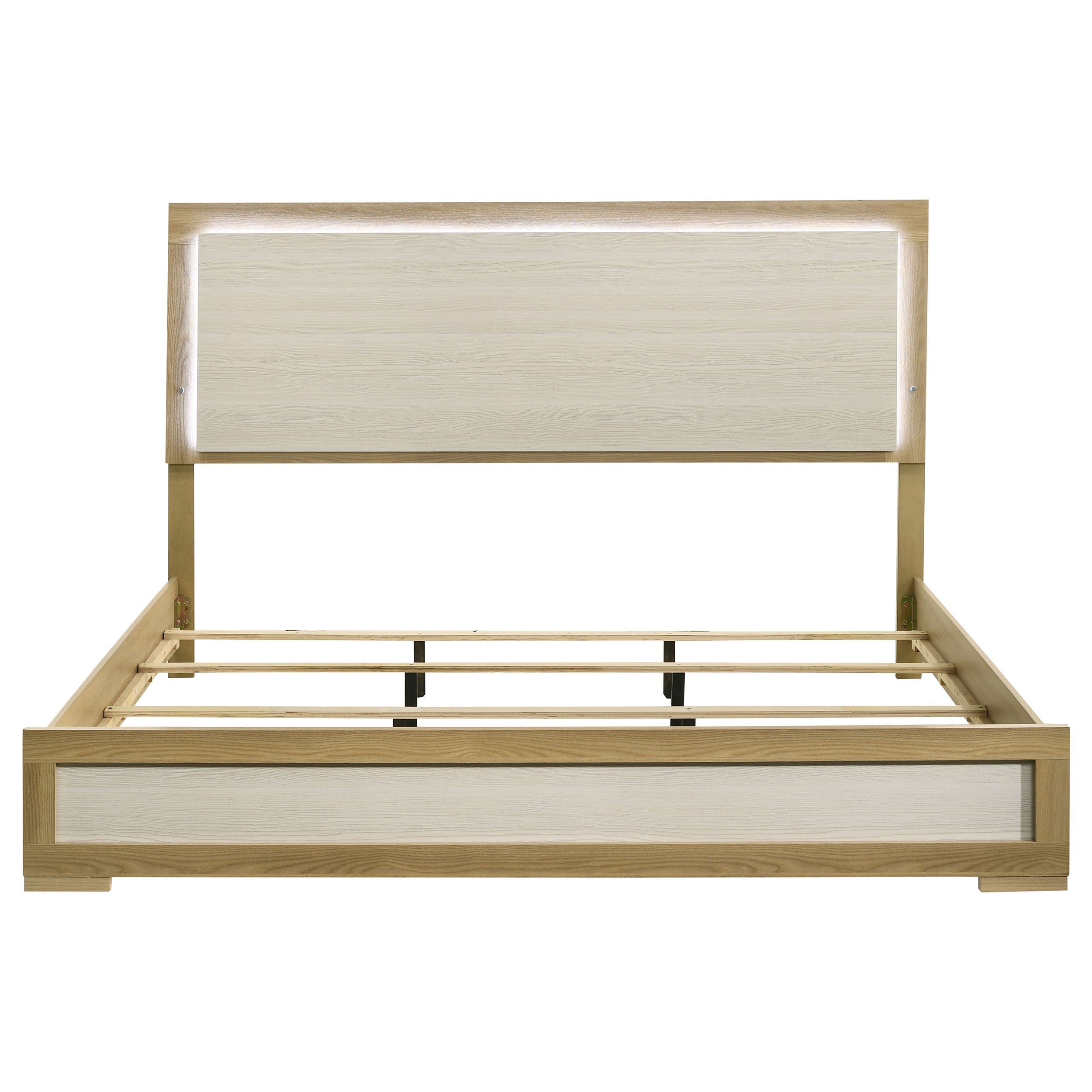 Hyland Panel Bed LED Headboard Natural